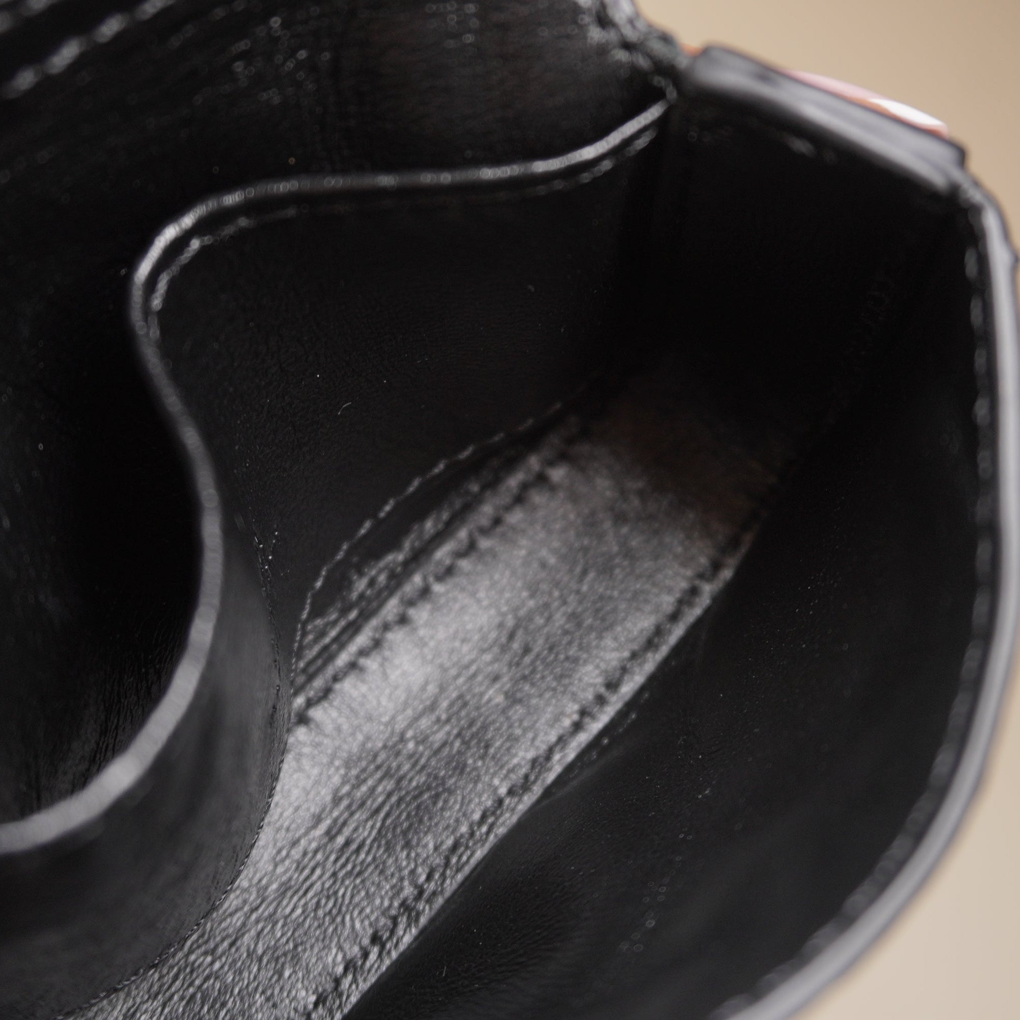 PRE-OWNED Nappa Matisse FF Embossed Nano Baguette Charm Black