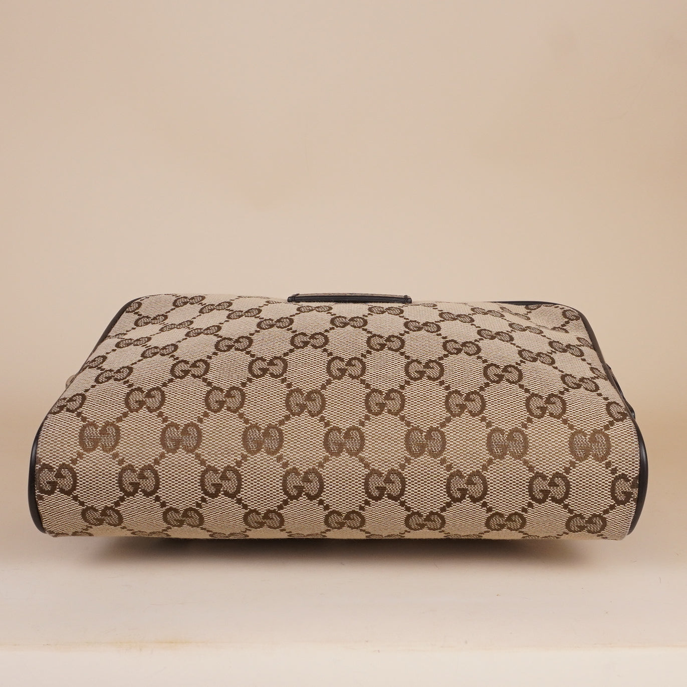 PRE-OWNED GG Monogram Belt Bag Dark Brown