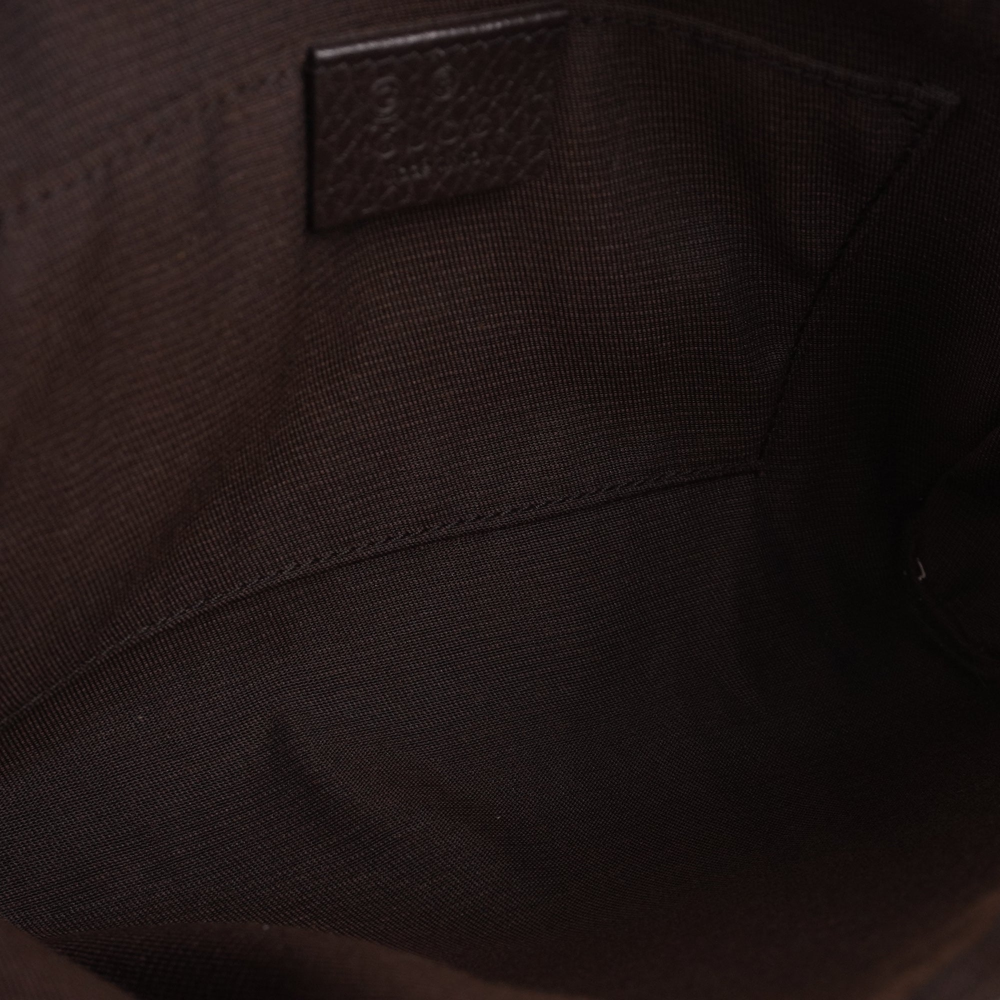 PRE-OWNED GG Monogram Belt Bag Dark Brown