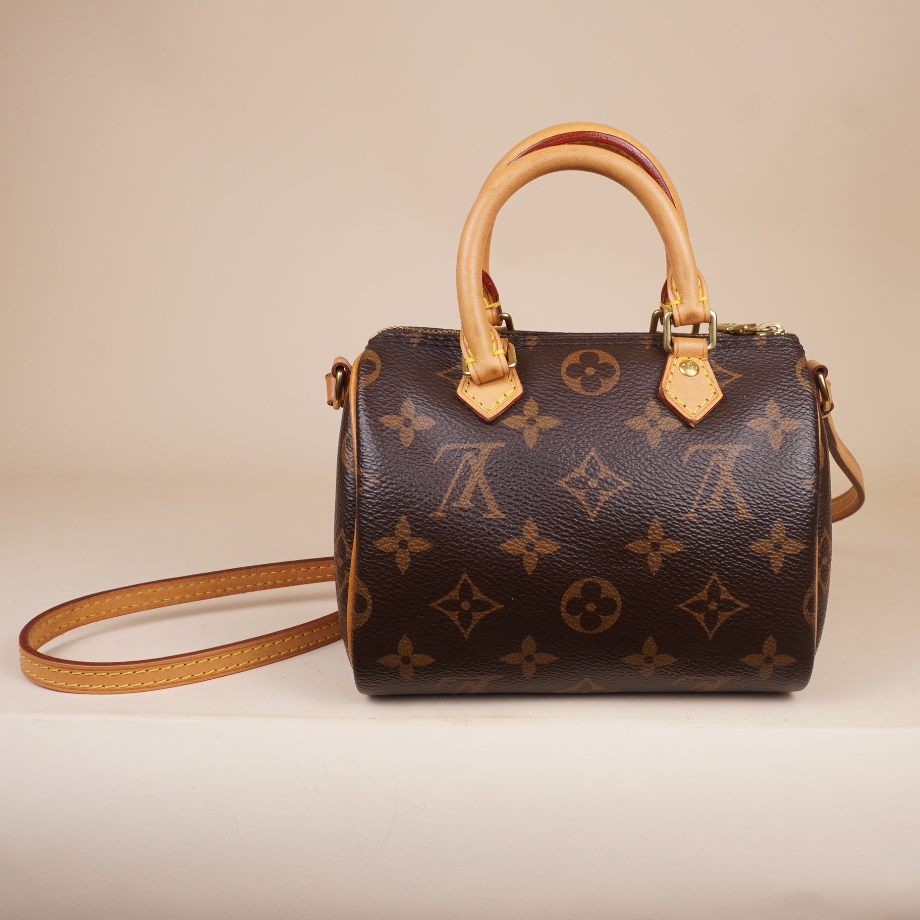 PRE-OWNED LV Monogram Nano Speedy Coated Canvas