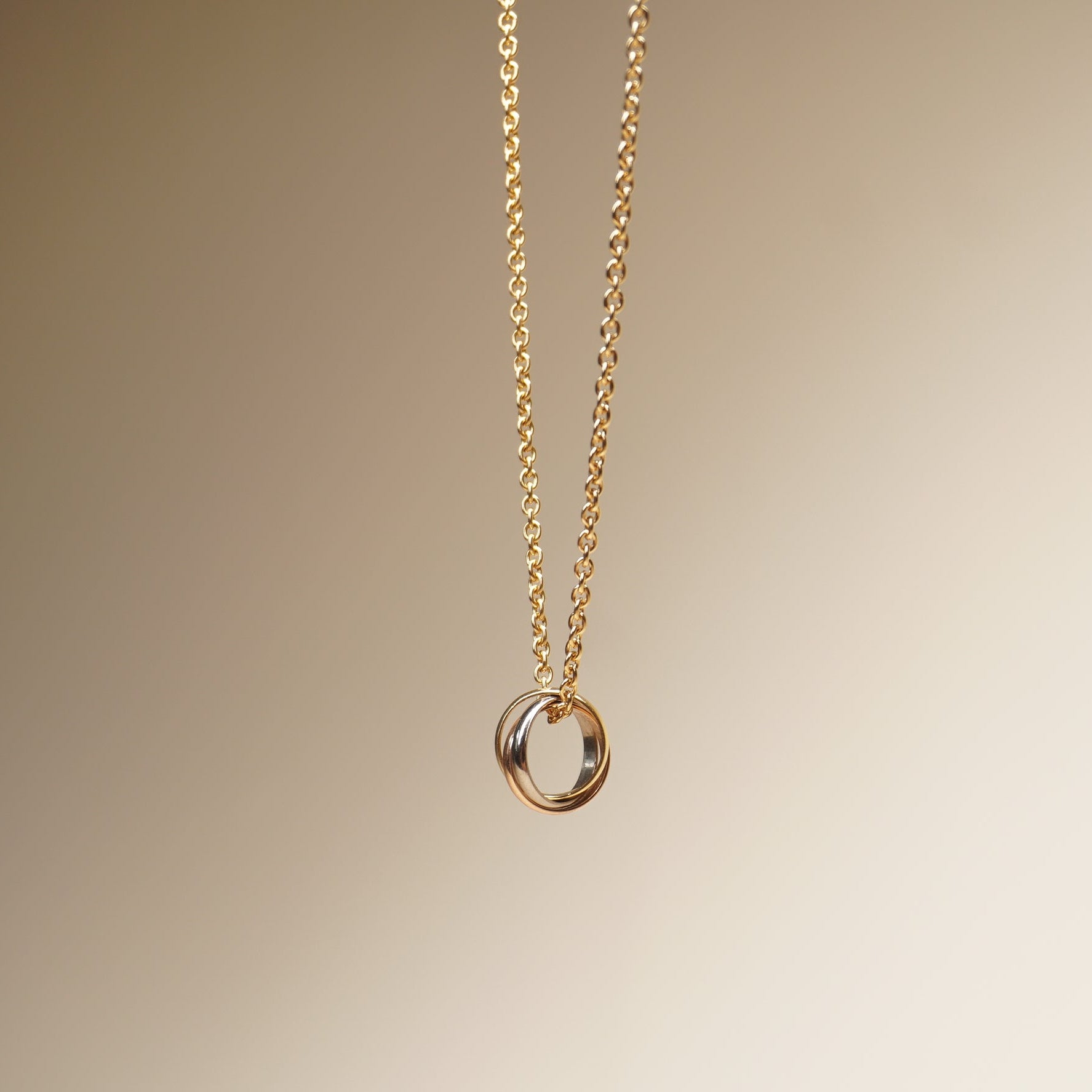 PRE-OWNED Cartier Trinity Necklace 18K Tri-color