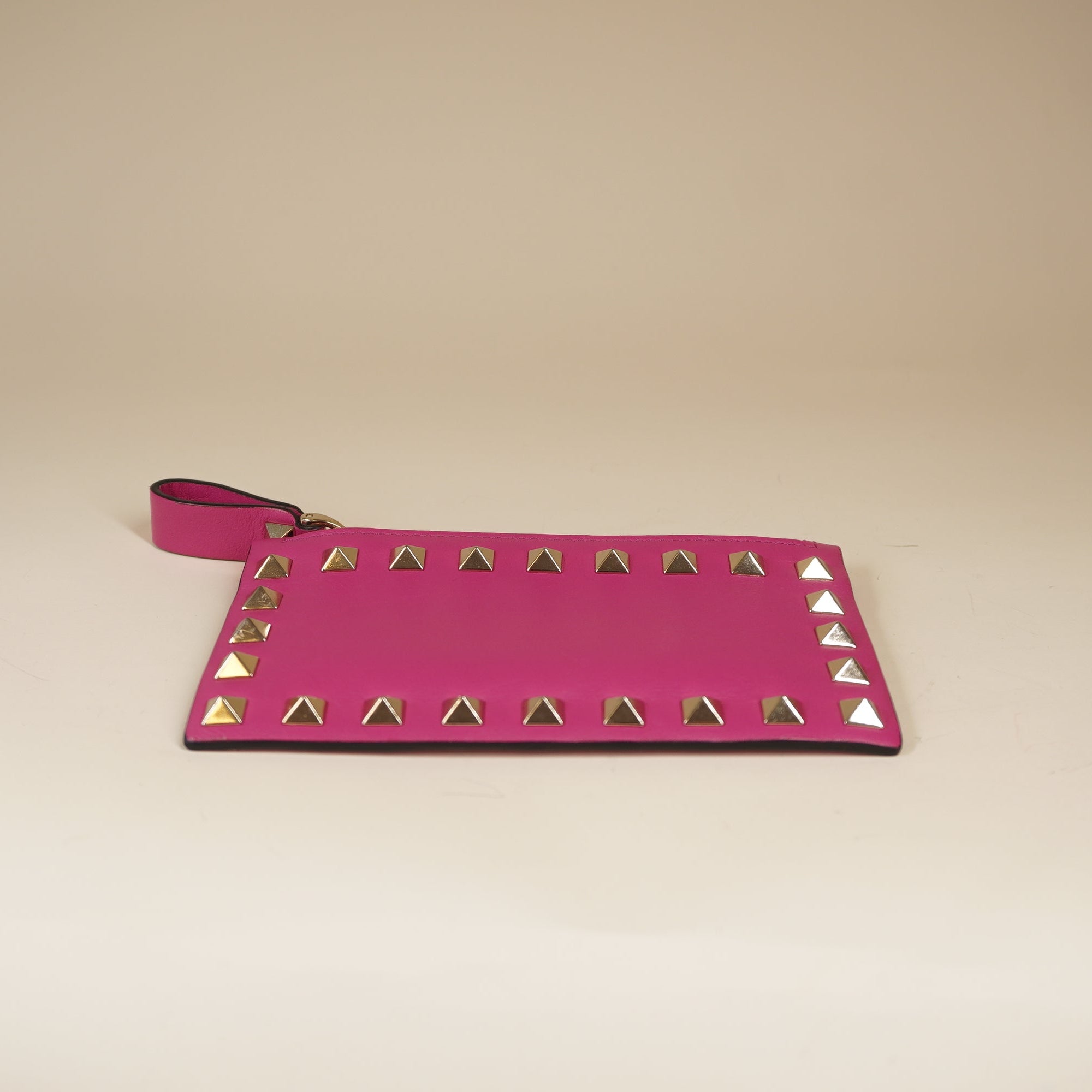 PRE-OWNED Pink Rockstud Coin Purse and Cardholder