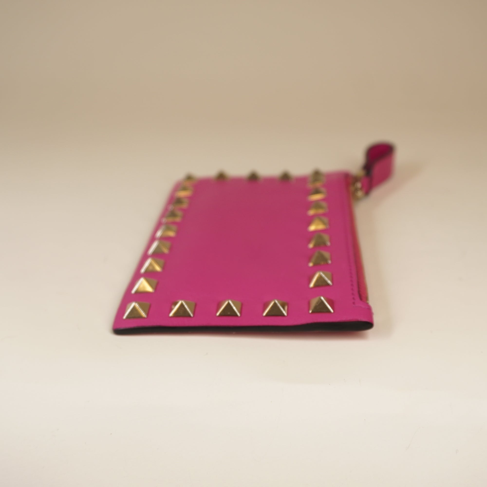 PRE-OWNED Pink Rockstud Coin Purse and Cardholder