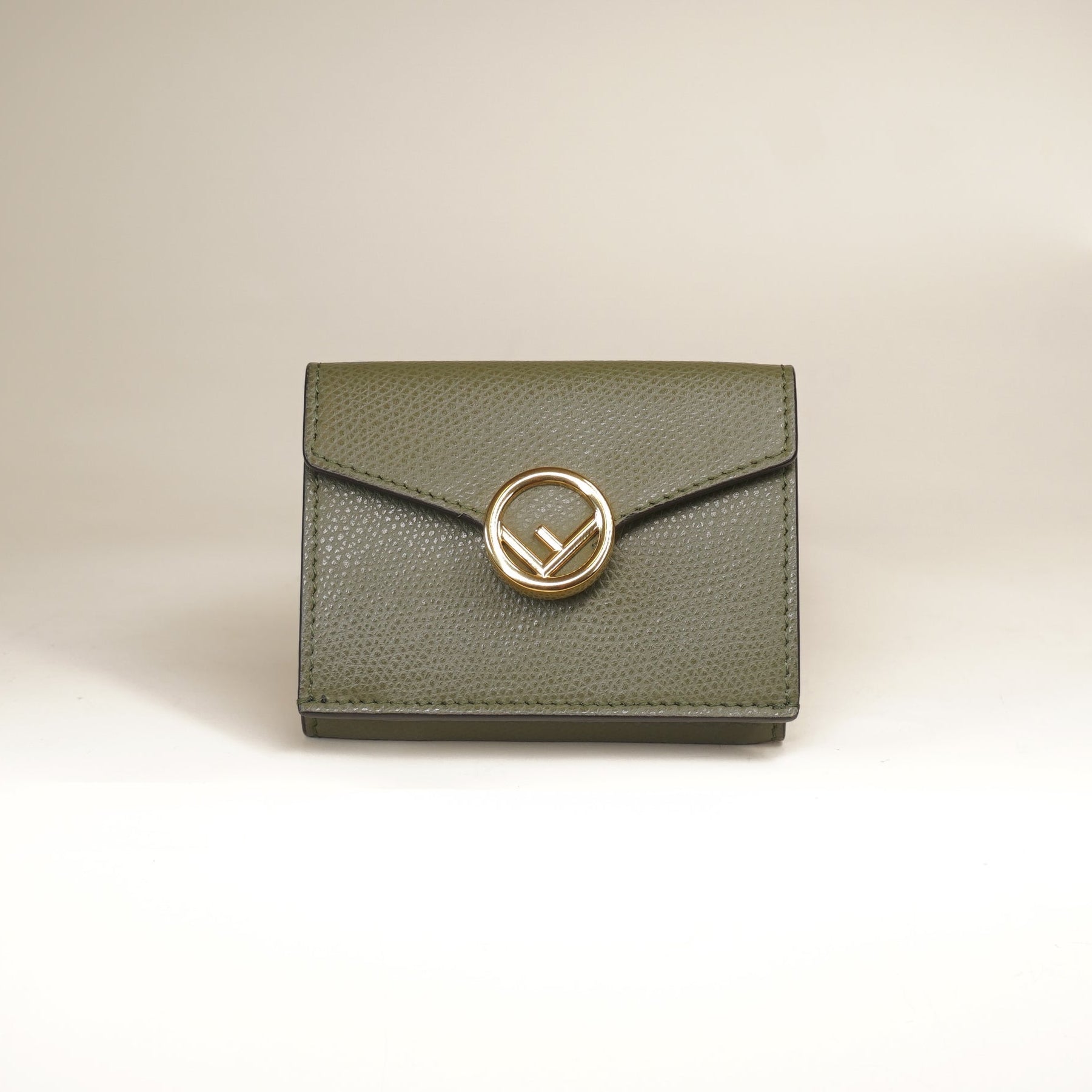 PRE-OWNED Vitello Cruise F is Fendi Micro Tri-Fold Envelope Wallet