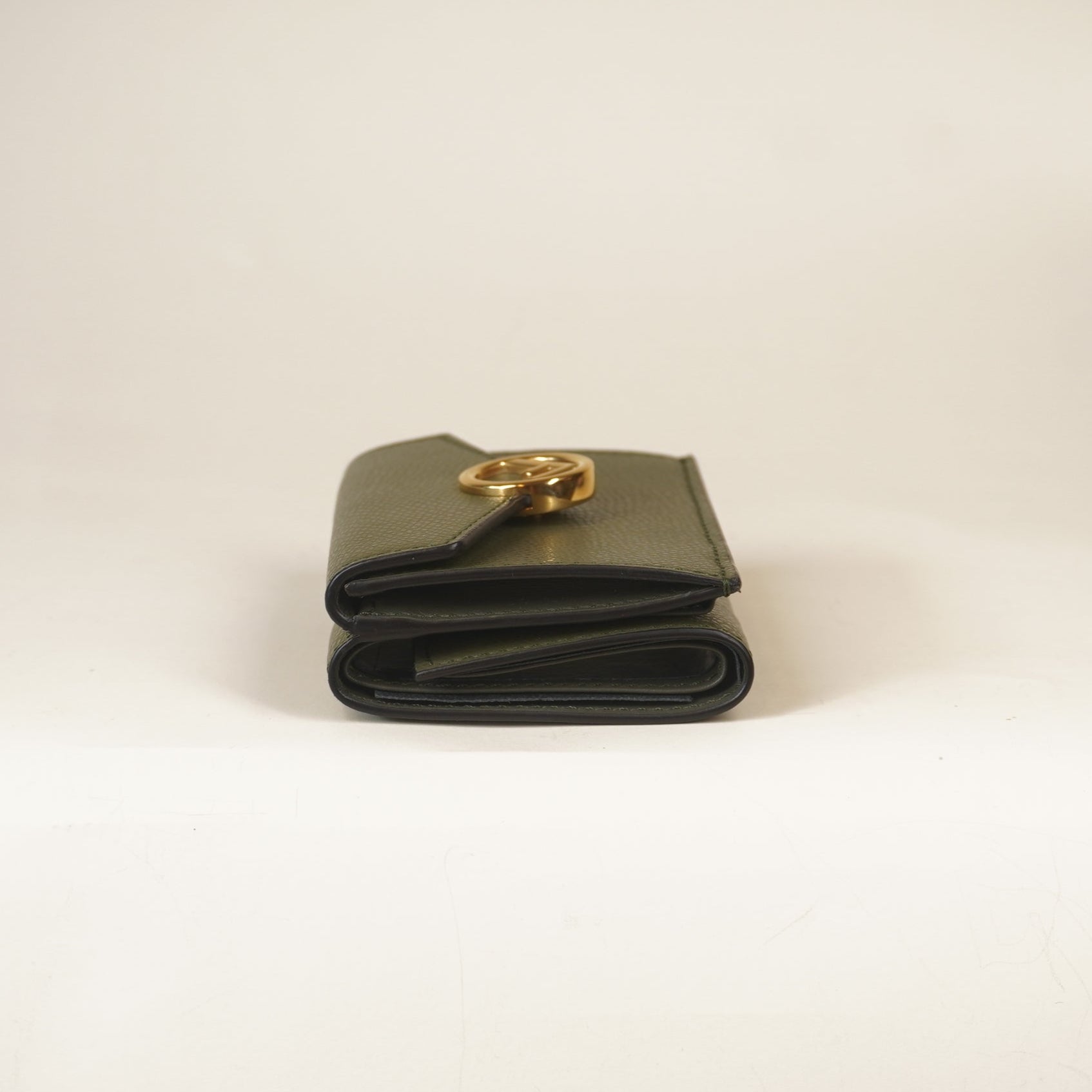 PRE-OWNED Vitello Cruise F is Fendi Micro Tri-Fold Envelope Wallet