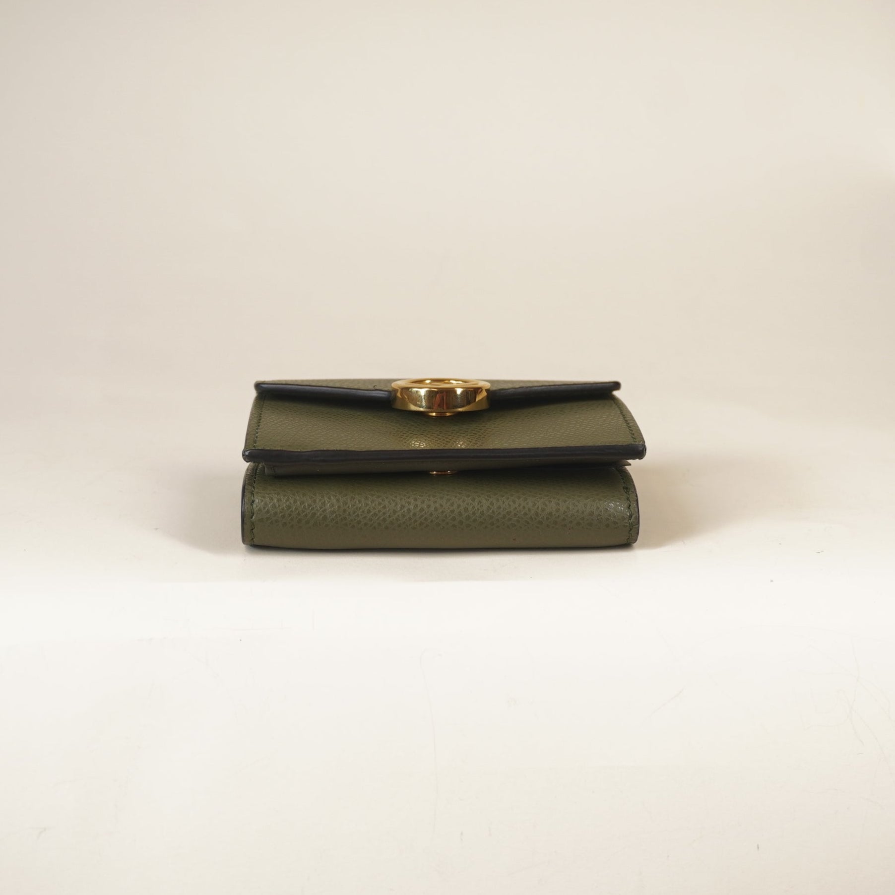 PRE-OWNED Vitello Cruise F is Fendi Micro Tri-Fold Envelope Wallet