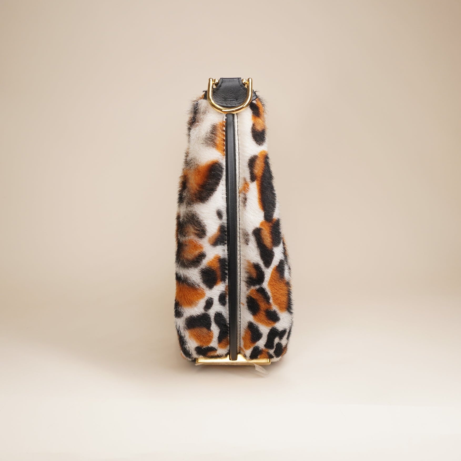 Fendi Graphy Small Shoulder Bag White Leopard