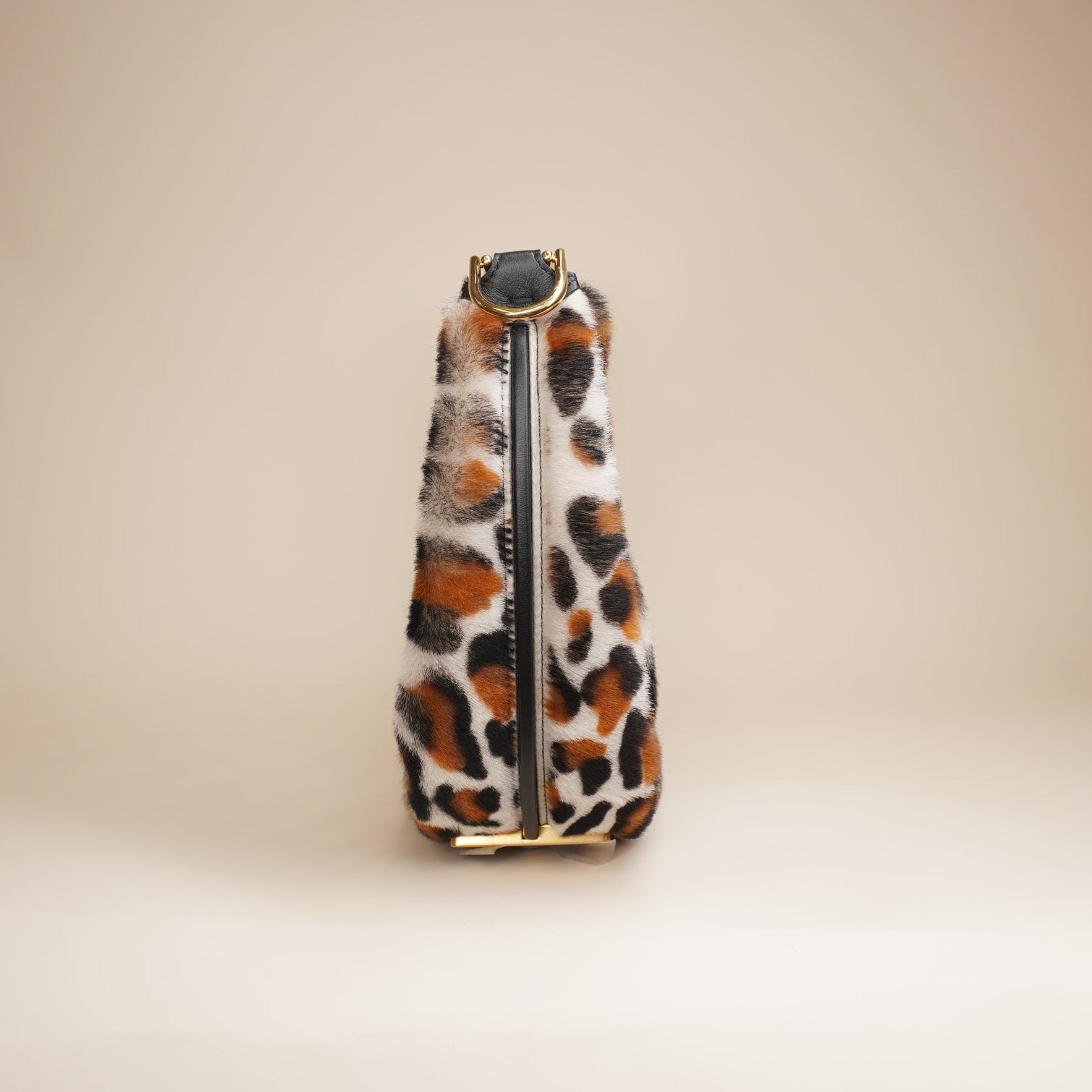 Fendi Graphy Small Shoulder Bag White Leopard