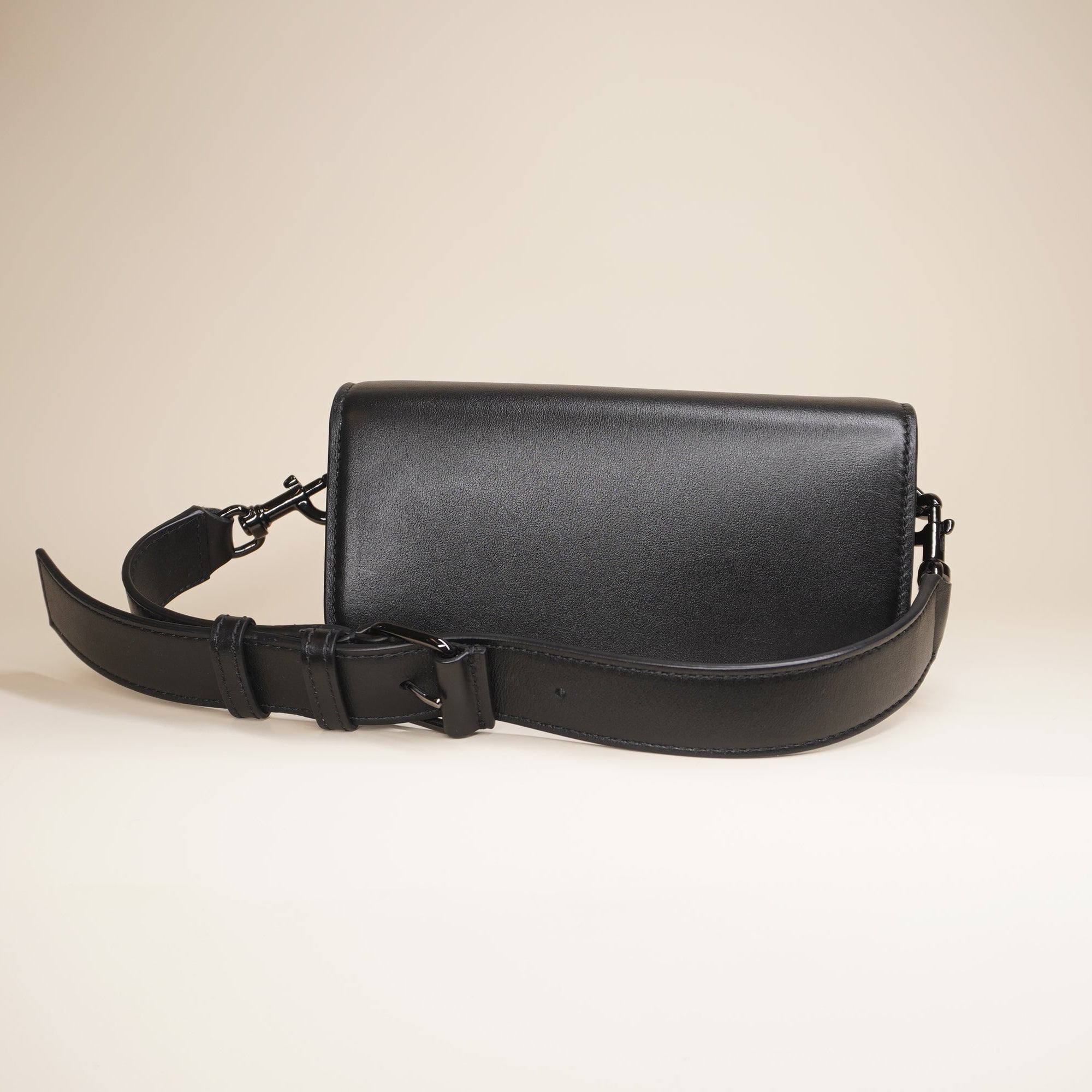 PRE-OWNED Black Mini Loco Calfskin Shoulder Bag