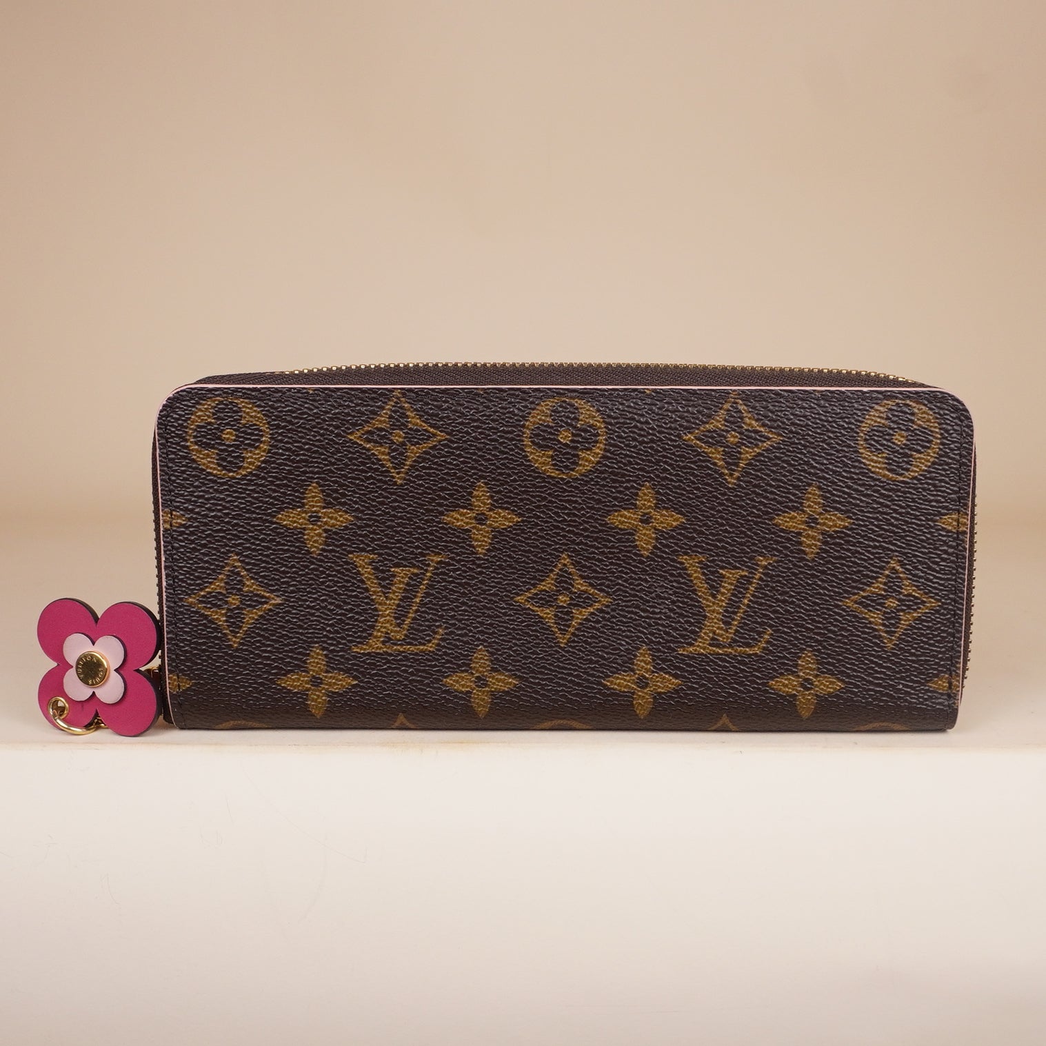 PRE-OWNED LV Monogram Blooming Flowers Clemence Wallet