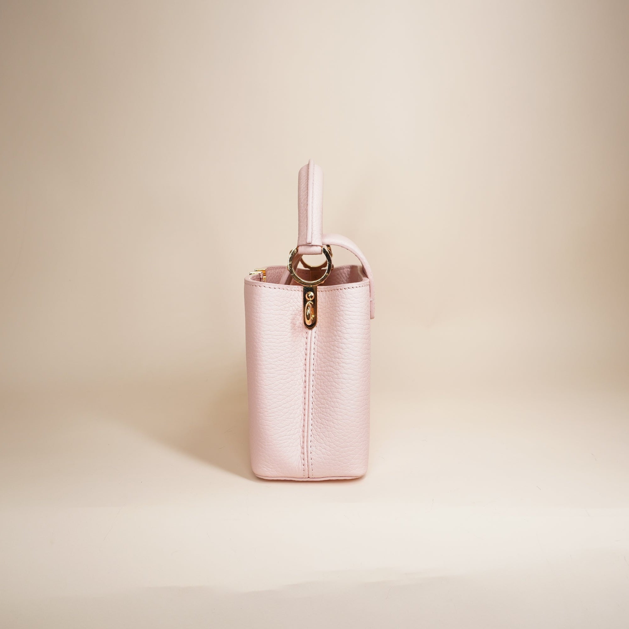 PRE-OWNED LV Capucine Mini Leather Shoulder Bag 