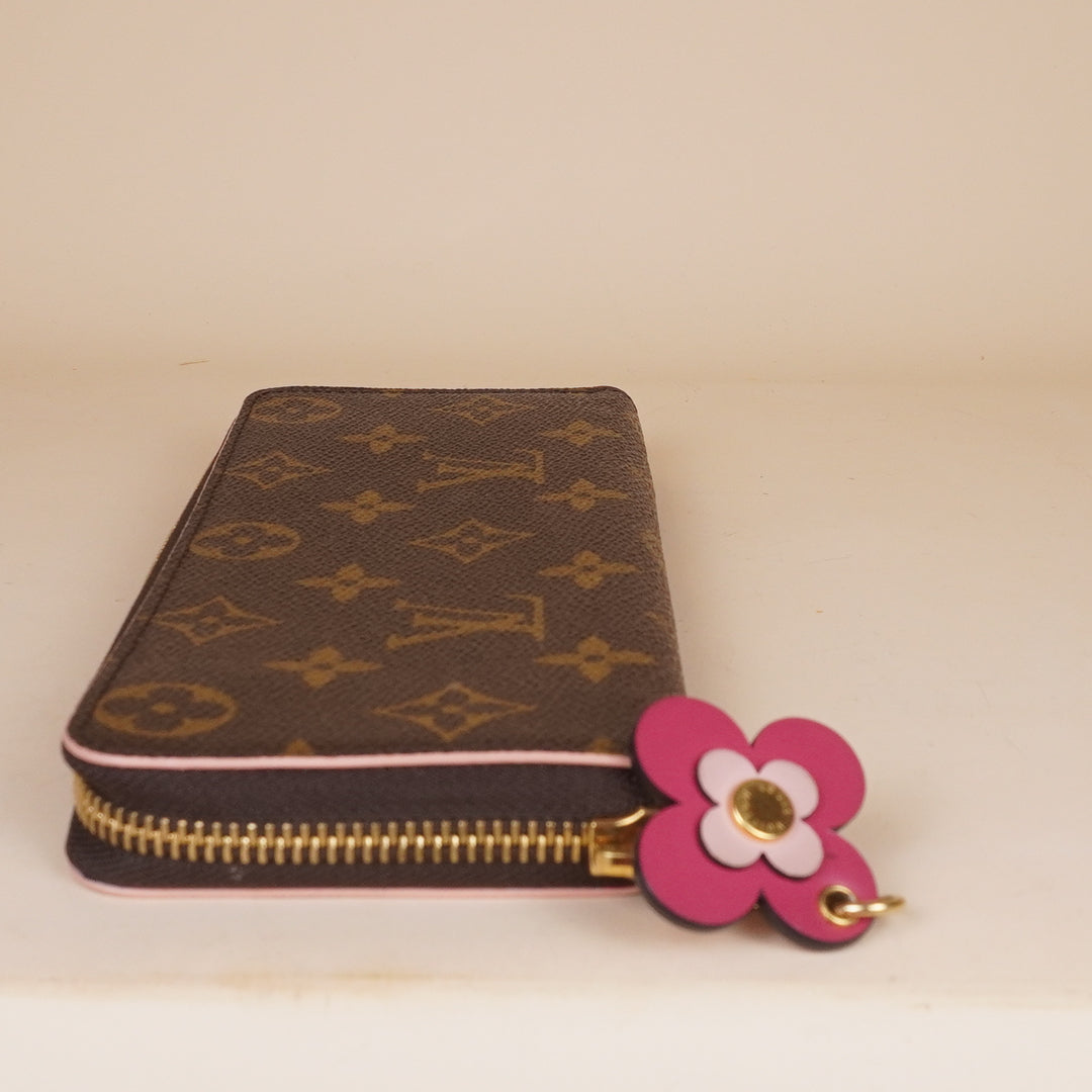 PRE-OWNED LV Monogram Blooming Flowers Clemence Wallet