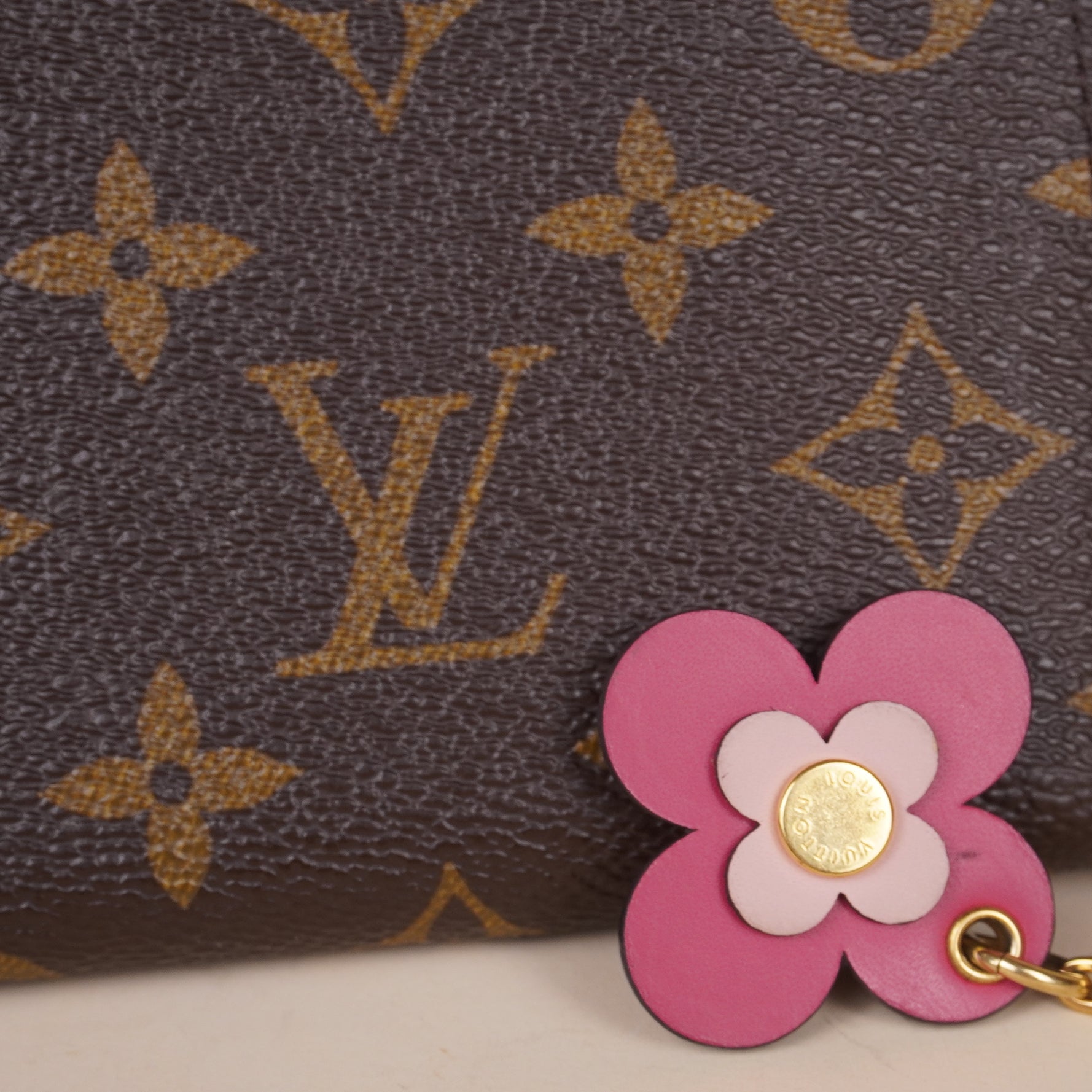 PRE-OWNED LV Monogram Blooming Flowers Clemence Wallet