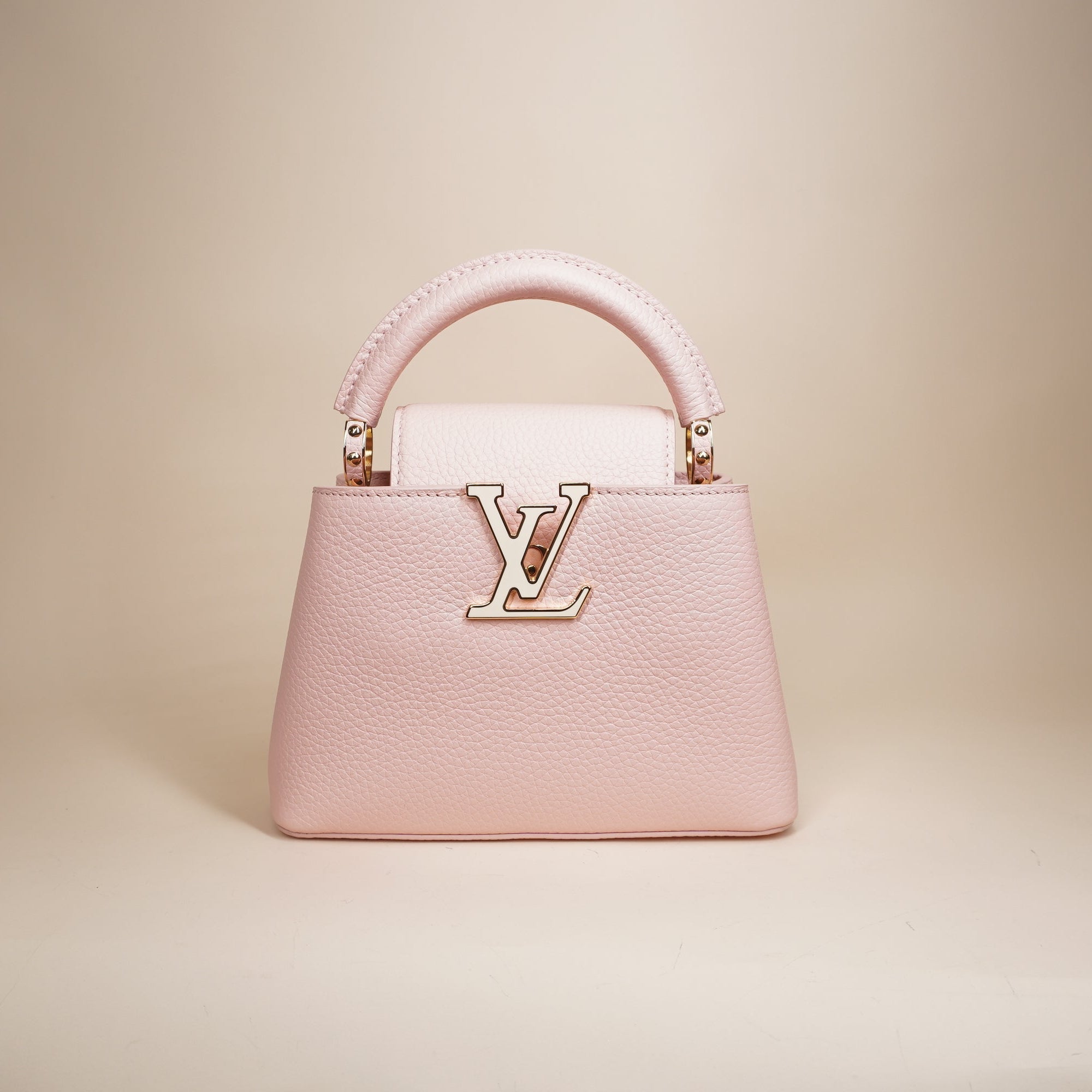 PRE-OWNED LV Capucine Mini Leather Shoulder Bag 