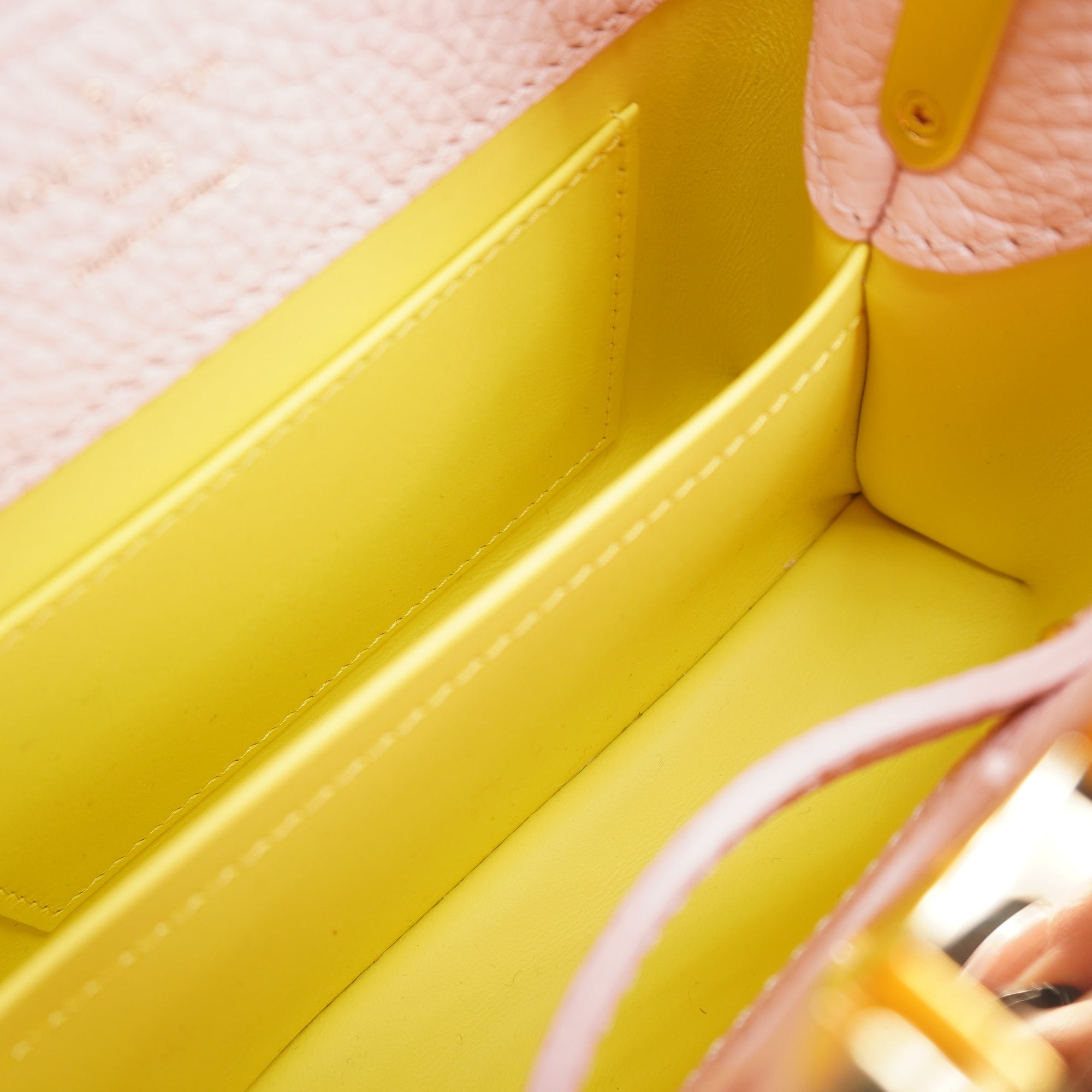 PRE-OWNED LV Capucine Mini Leather Shoulder Bag 