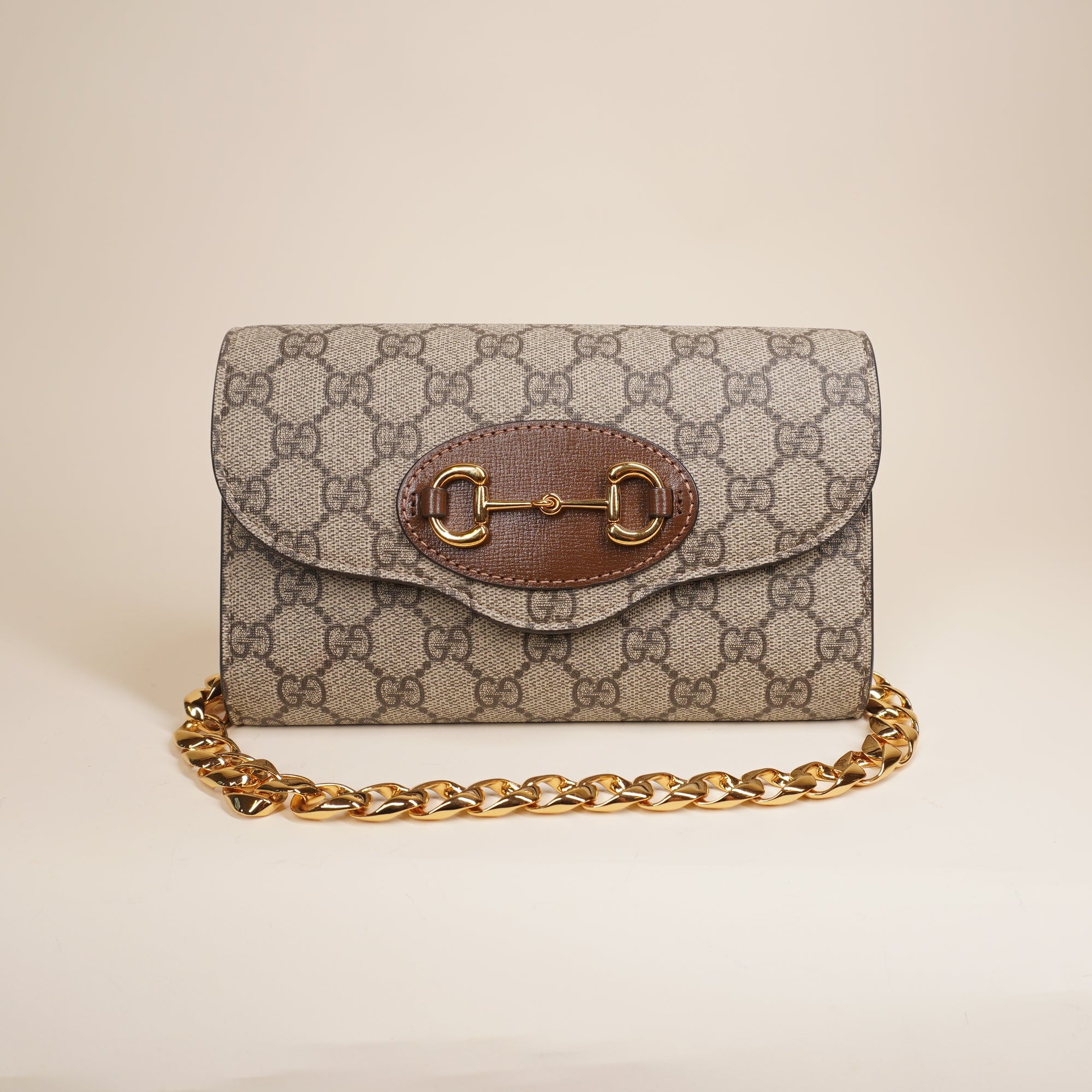 PRE-OWNED GG Supreme Chain Shoulder Bag