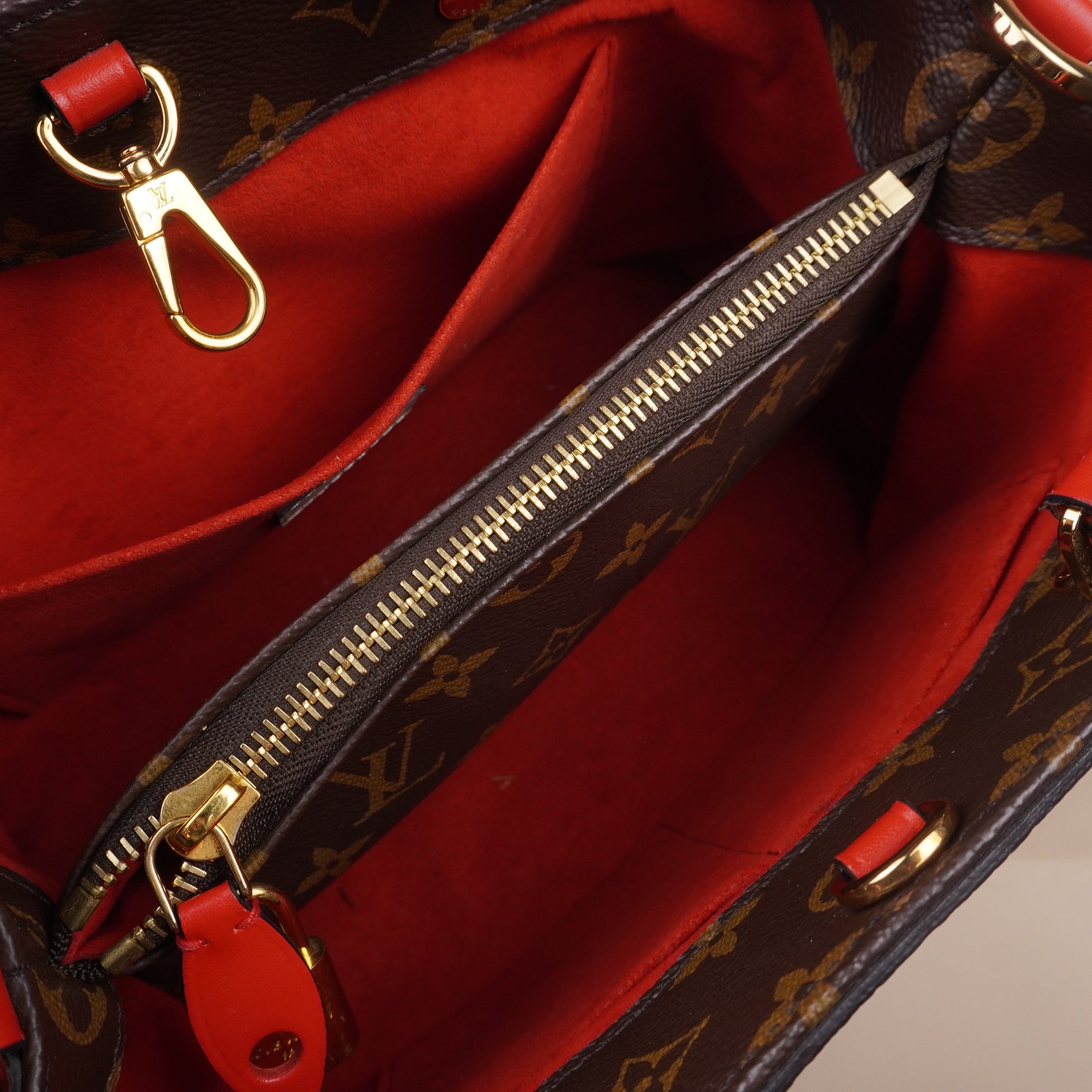 PRE-OWNED LV Monogram Canvas Montaigne BB with Braided Handles Shoulder Bag