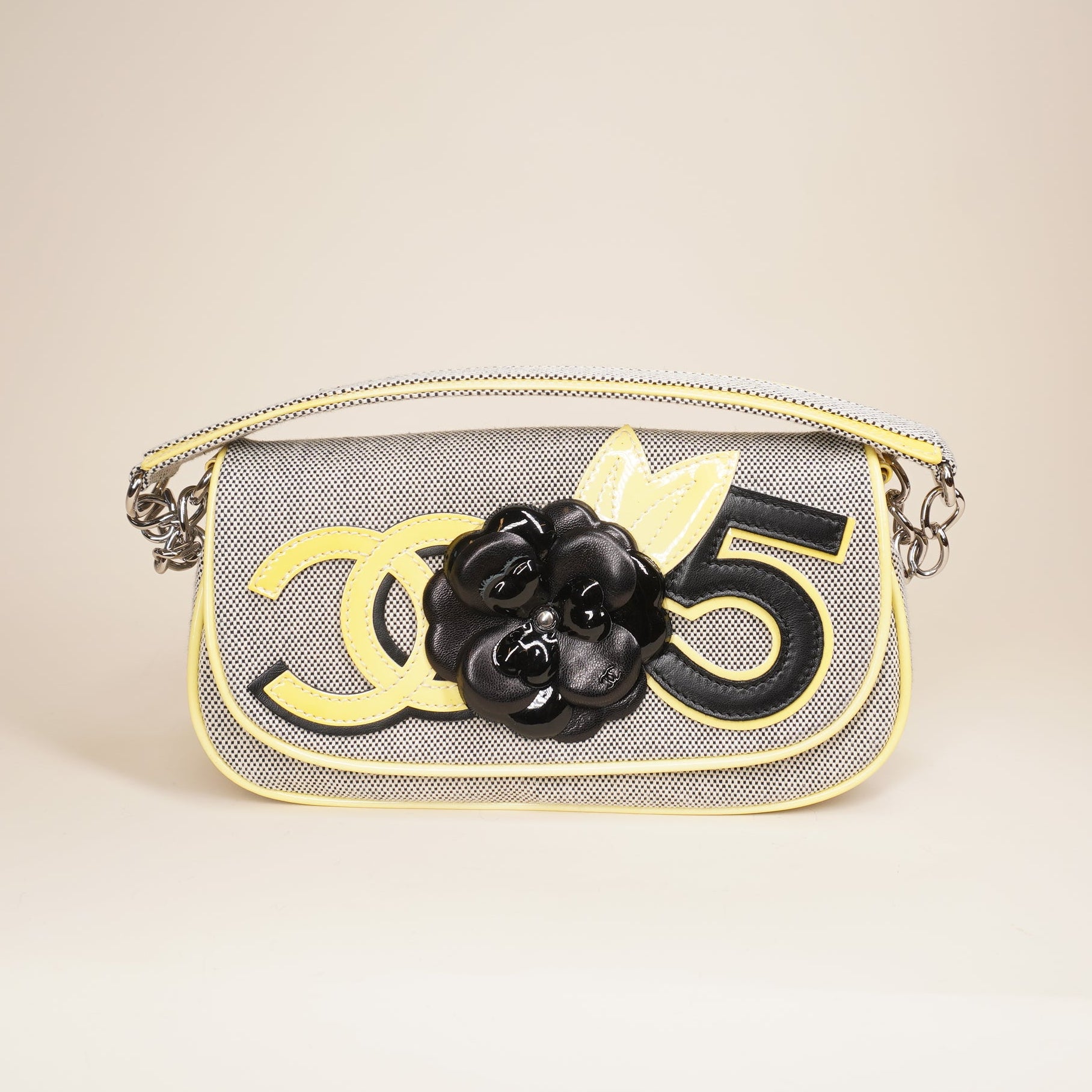 PRE-OWNED Canvas CC Camellia No. 5 Shoulder Bag