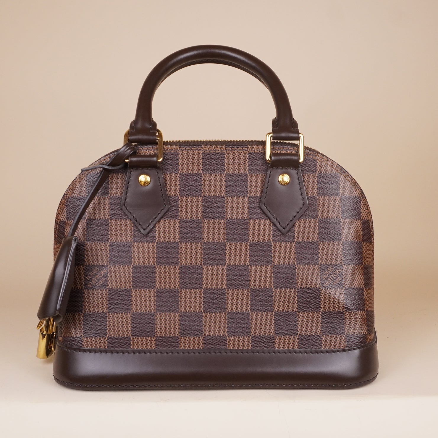 PRE-OWNED LV Damier Ebene Canvas Alma BB