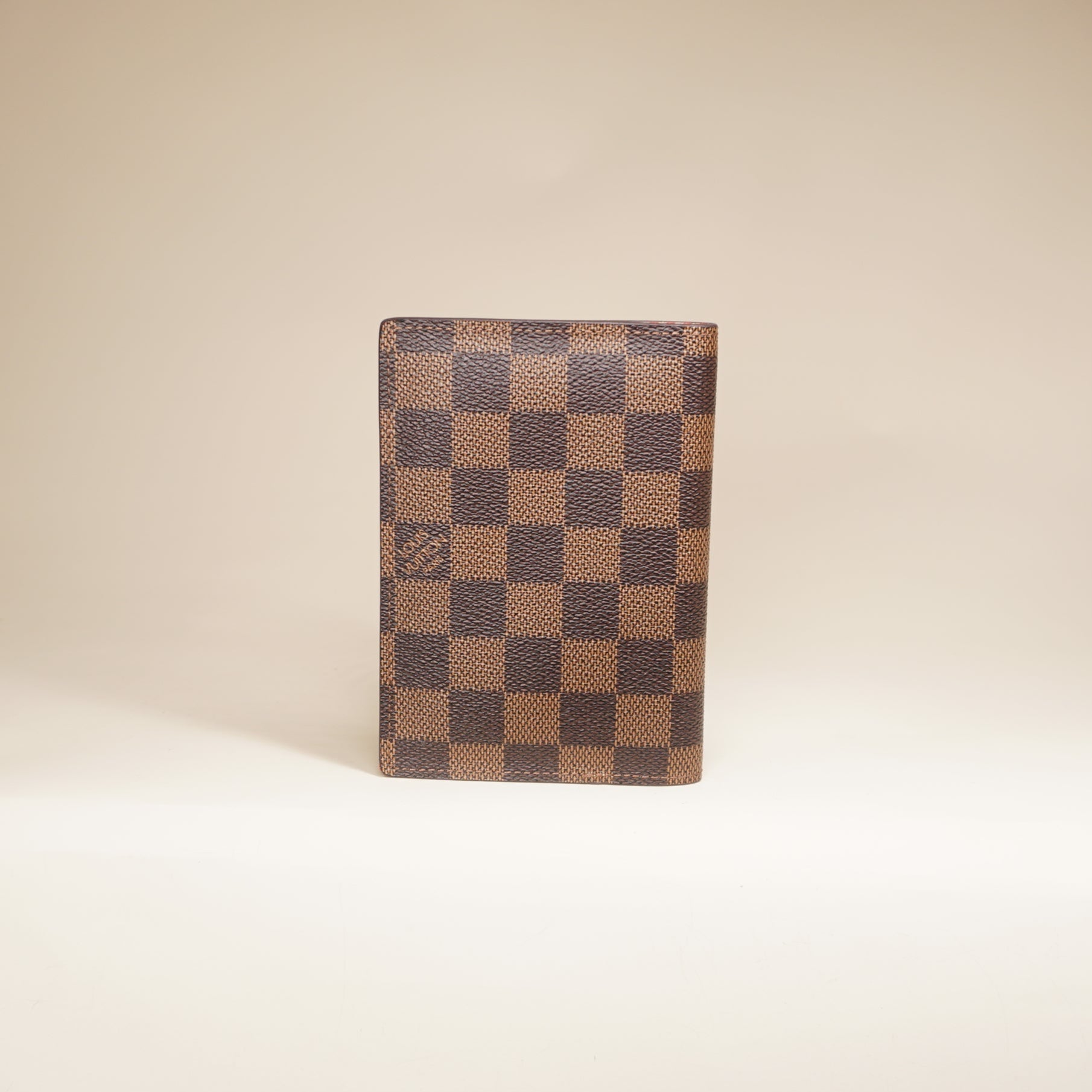 PRE-OWNED LV Damier Ebene Trunks and Locks Passport Holder