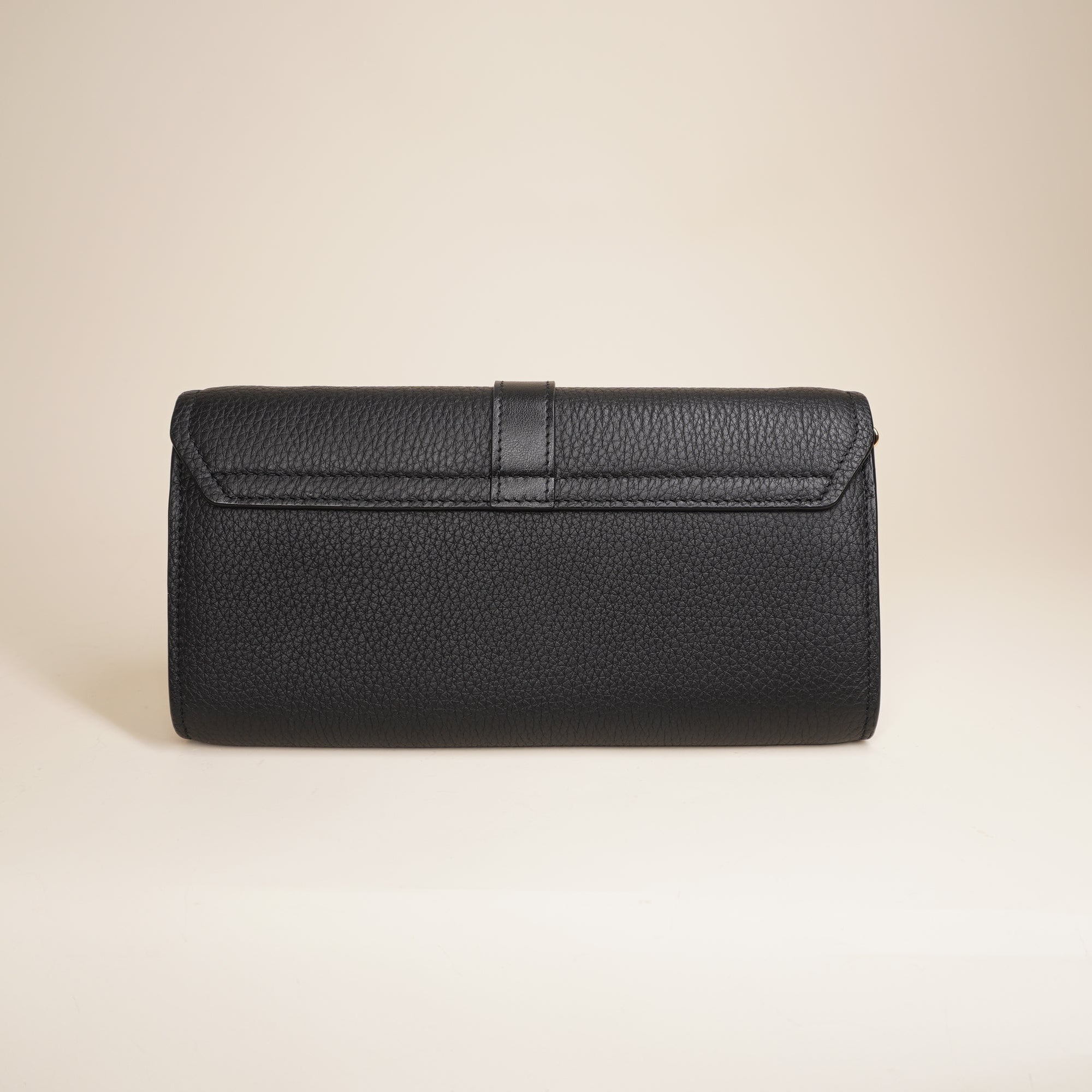 PRE-OWNED Leather Aby Wallet on Chain Black Crossbody Bag