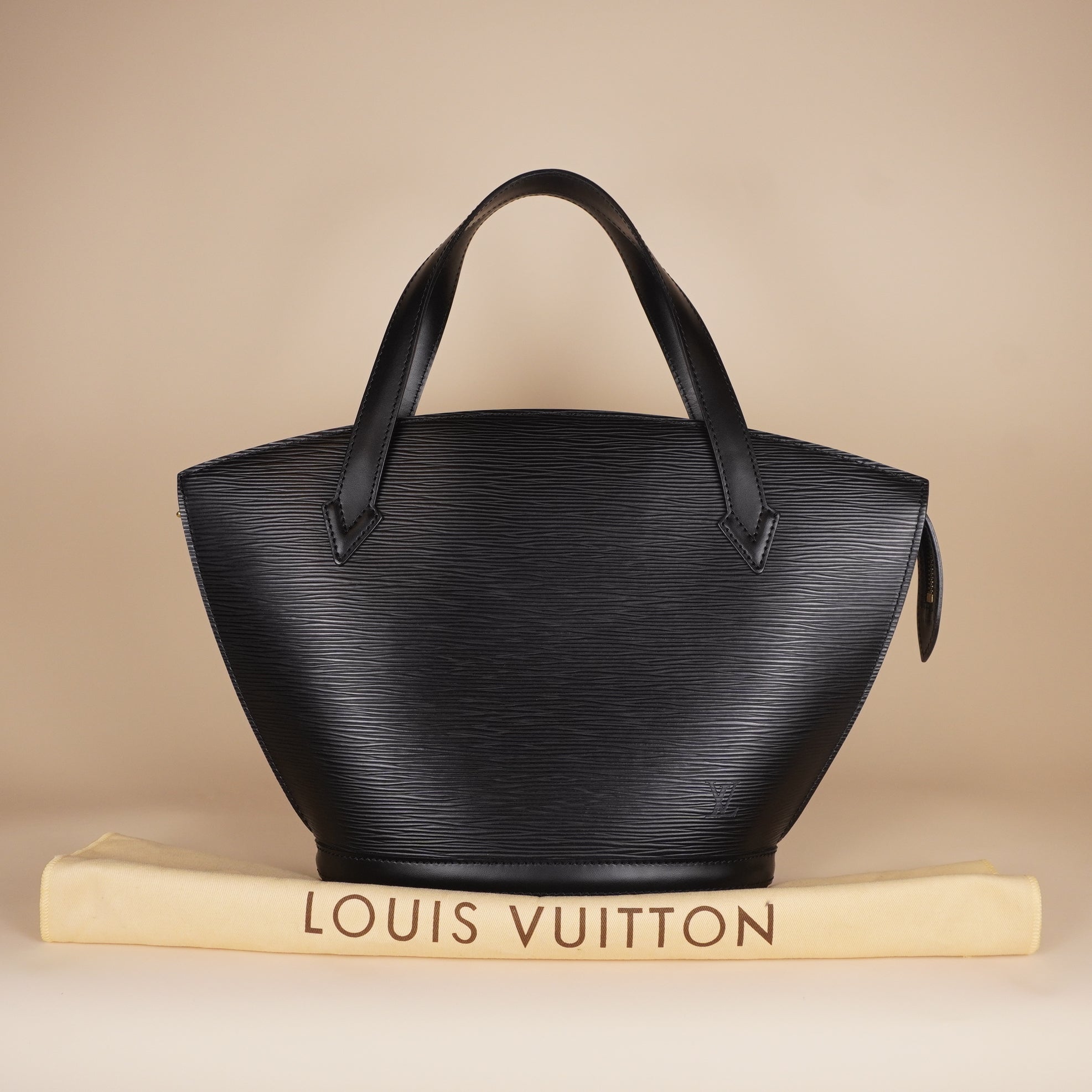 PRE-OWNED LV Black Epi Saint Jacques PM Shoulder Bag