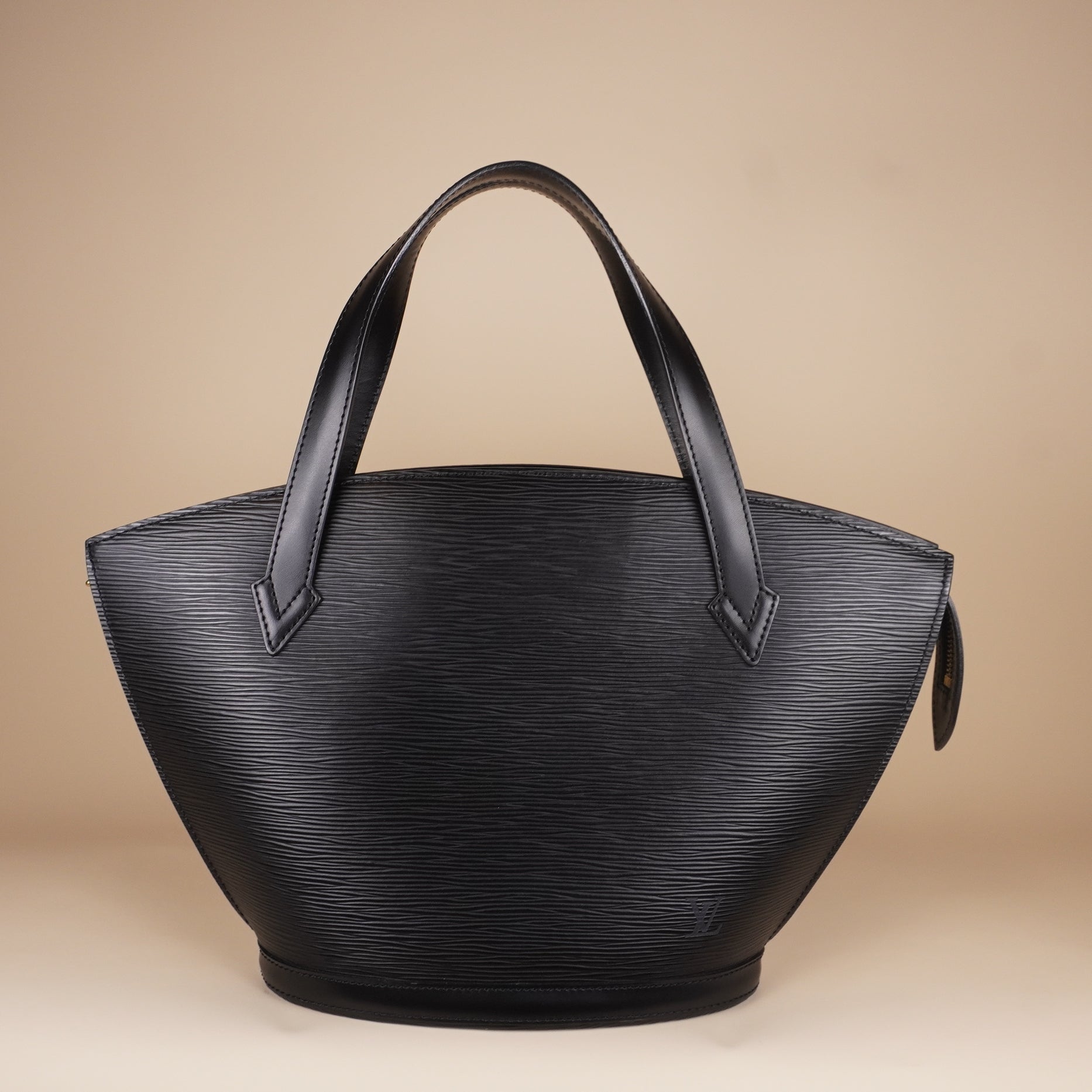 PRE-OWNED LV Black Epi Saint Jacques PM Shoulder Bag