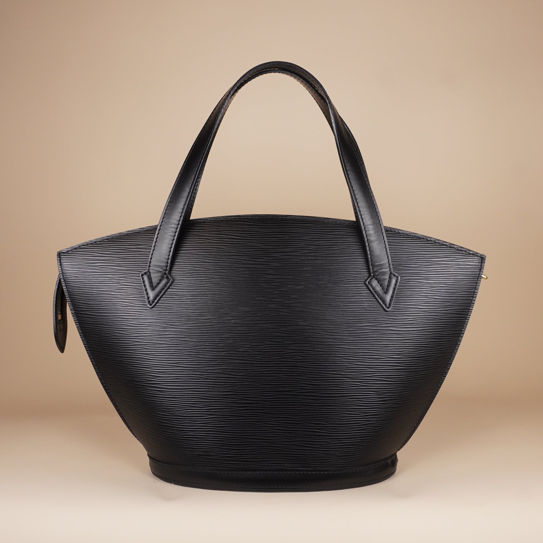 PRE-OWNED LV Black Epi Saint Jacques PM Shoulder Bag
