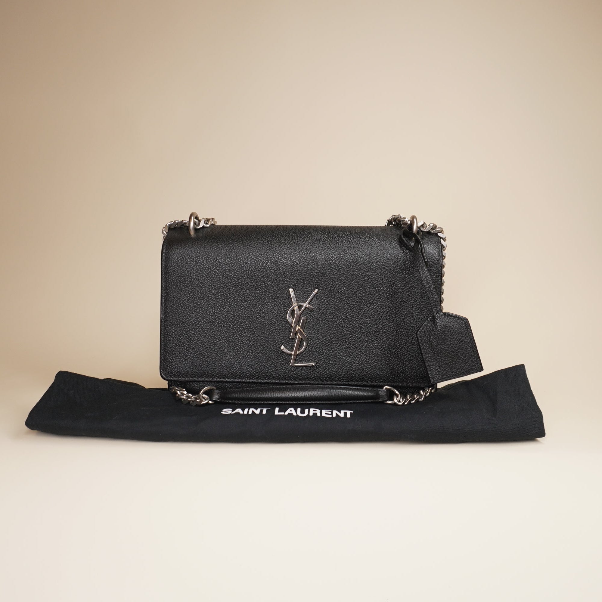 PRE-OWNED Sunset Medium Grained Calfskin Shoulder Bag 