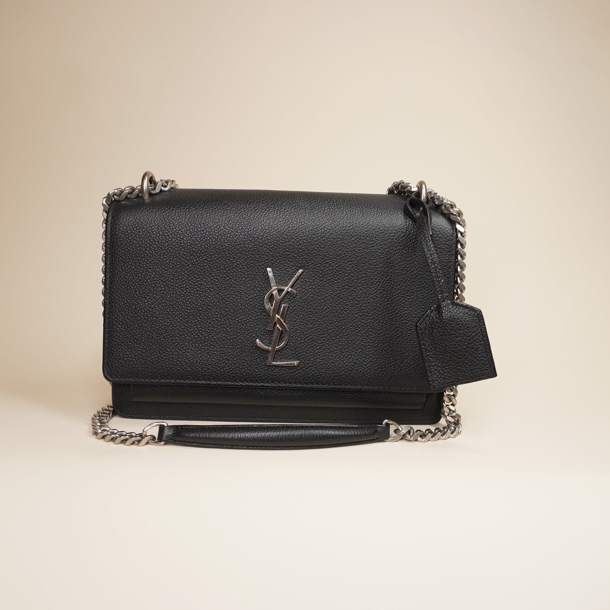 PRE-OWNED Sunset Medium Grained Calfskin Shoulder Bag 