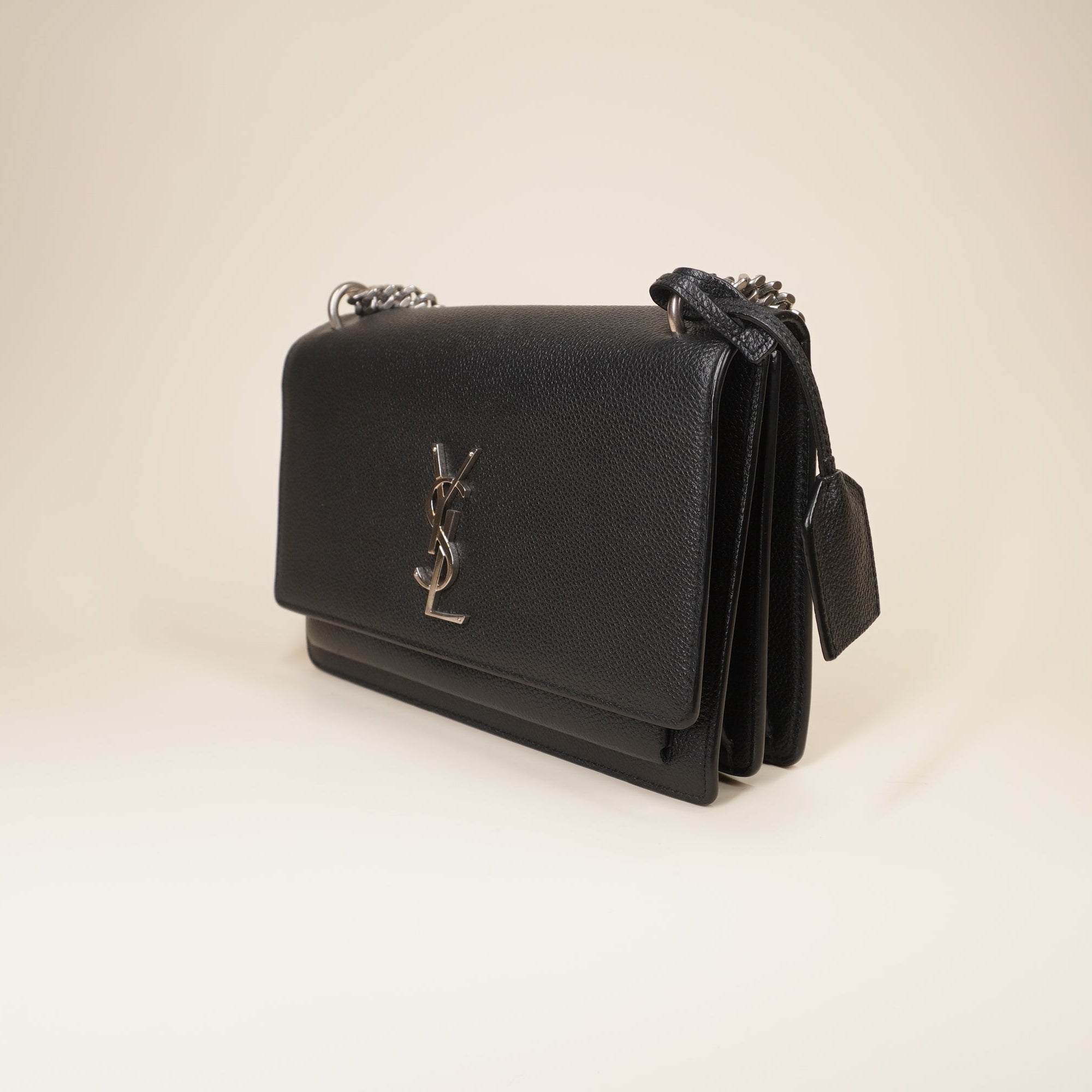 PRE-OWNED Sunset Medium Grained Calfskin Shoulder Bag 