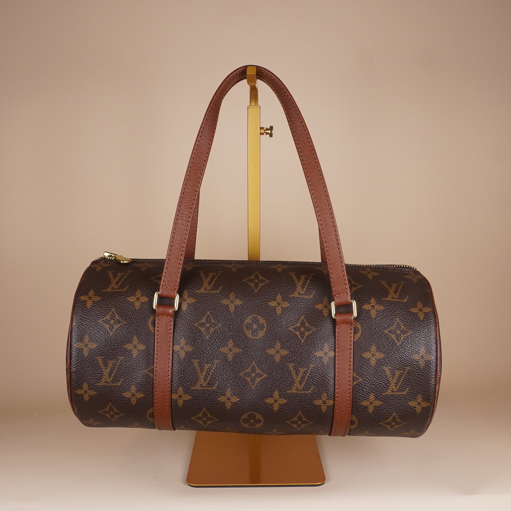 PRE-OWNED LV Monogram Canvas Papillon 30 Shoulder Bag