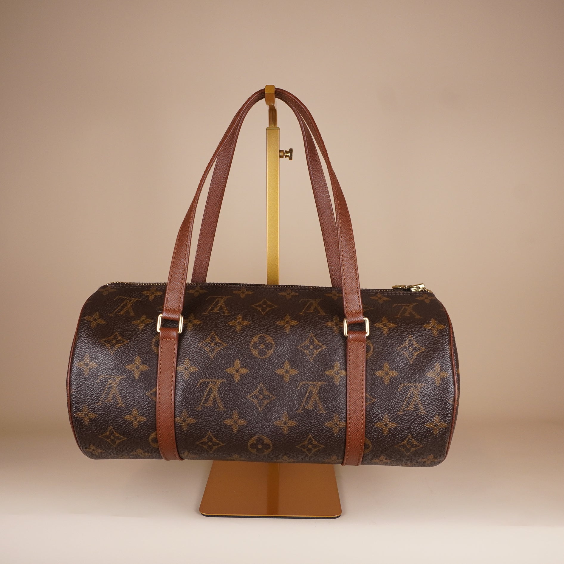 PRE-OWNED LV Monogram Canvas Papillon 30 Shoulder Bag