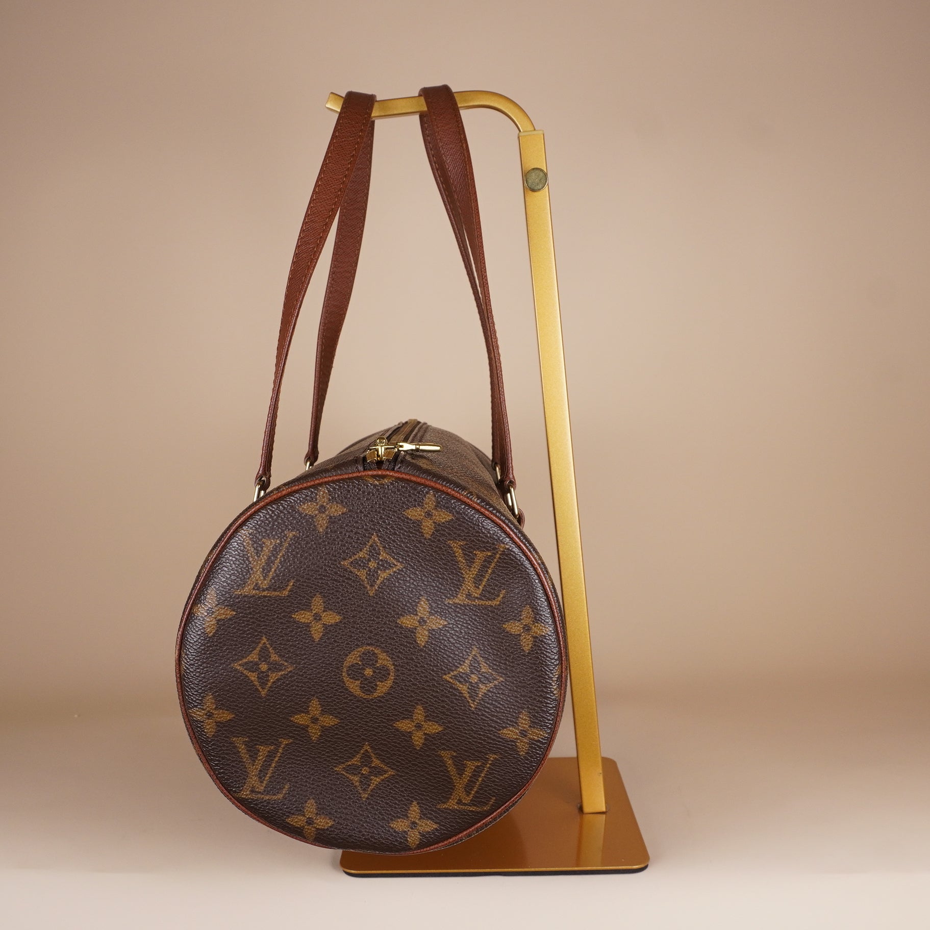 PRE-OWNED LV Monogram Canvas Papillon 30 Shoulder Bag
