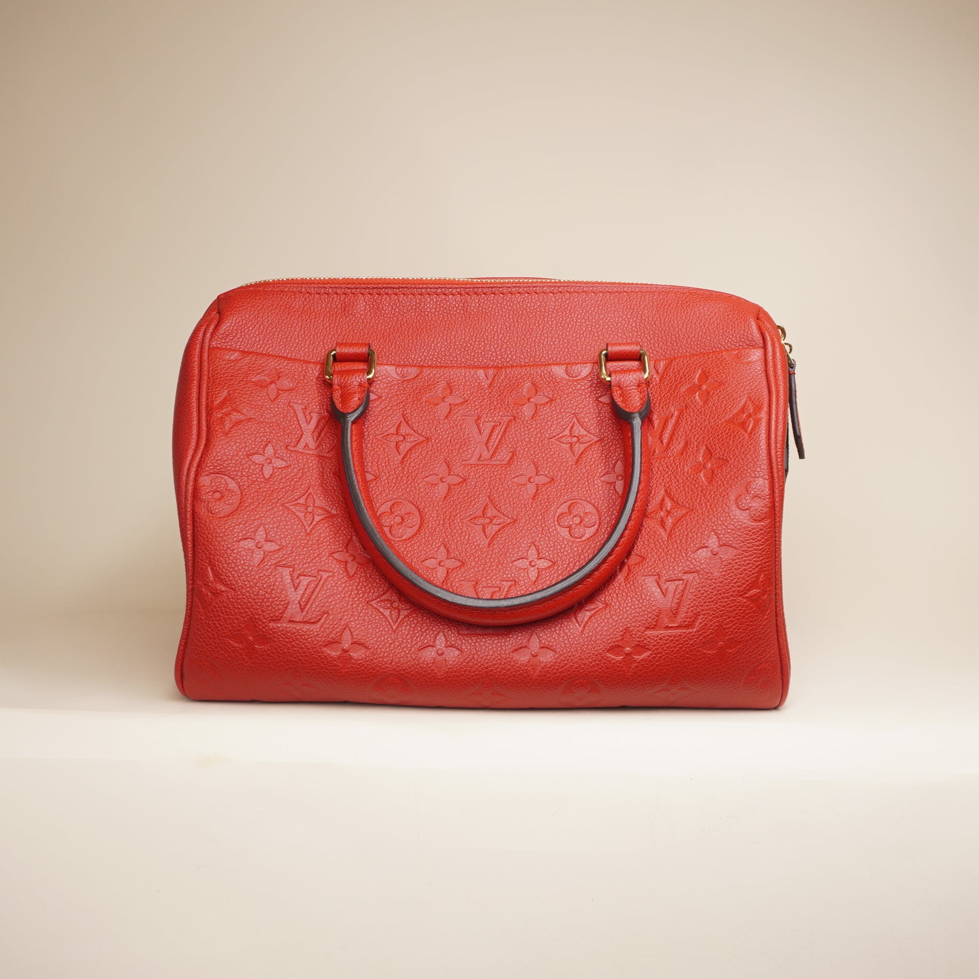 PRE-OWNED Speedy 25 Empreinte Leather Red Shoudler Bag