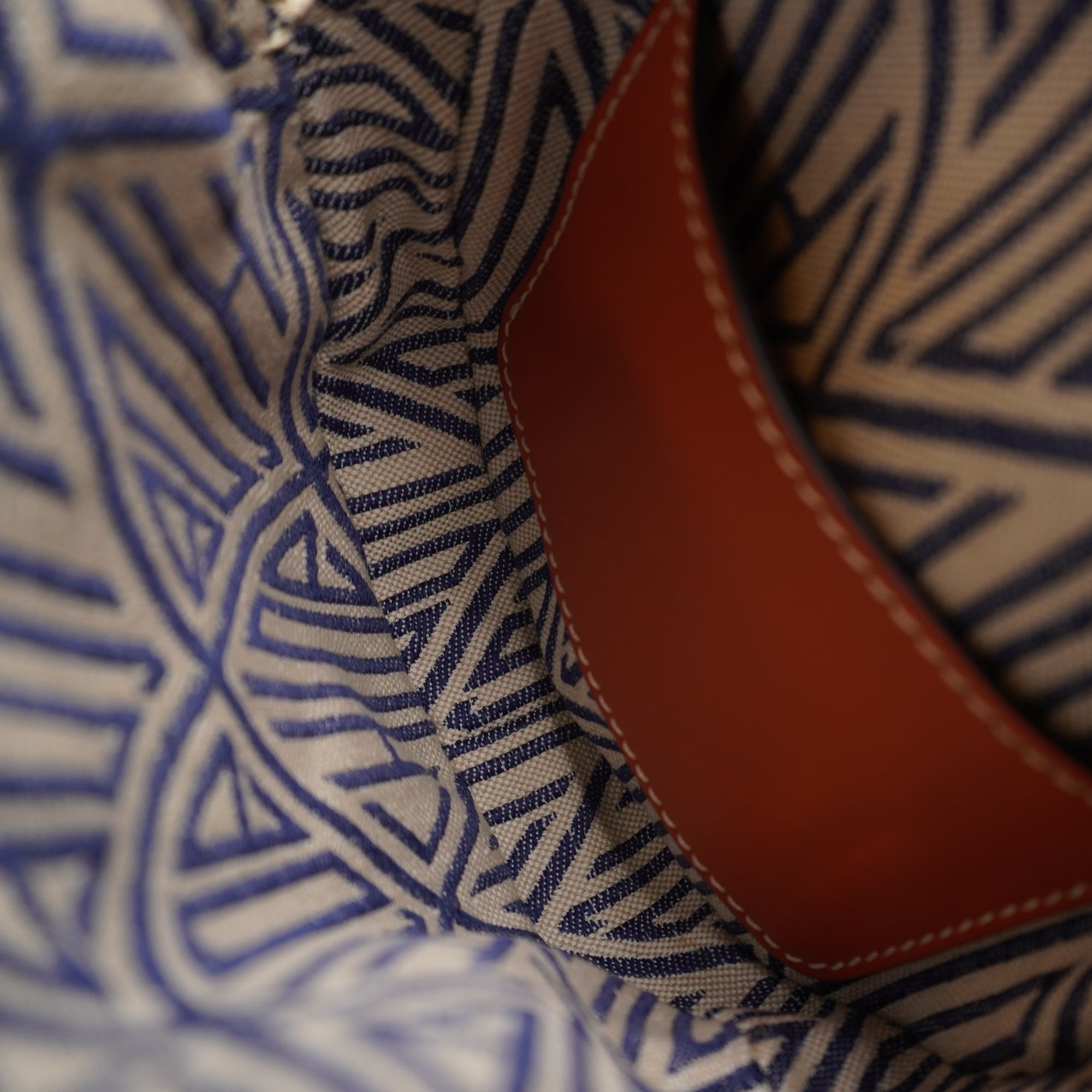 PRE-OWNED Daria Mini Round Leather Crossbody Bag Orange