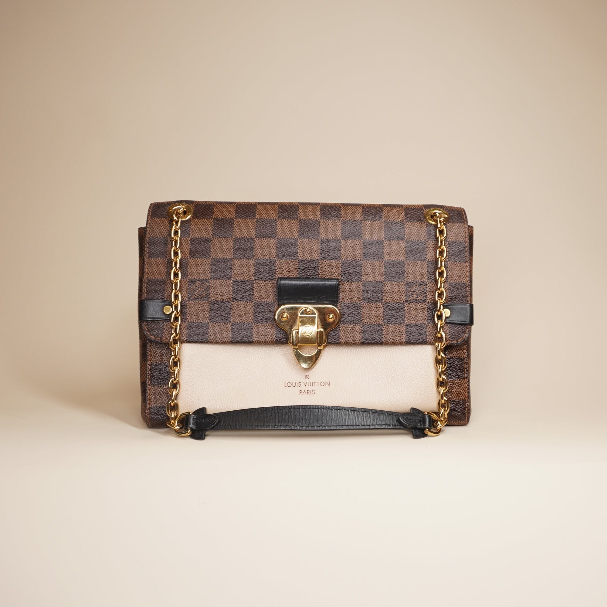 PRE-OWNED LV Vavin PM Damier Ebene Claim  Chain Shoulder Bag