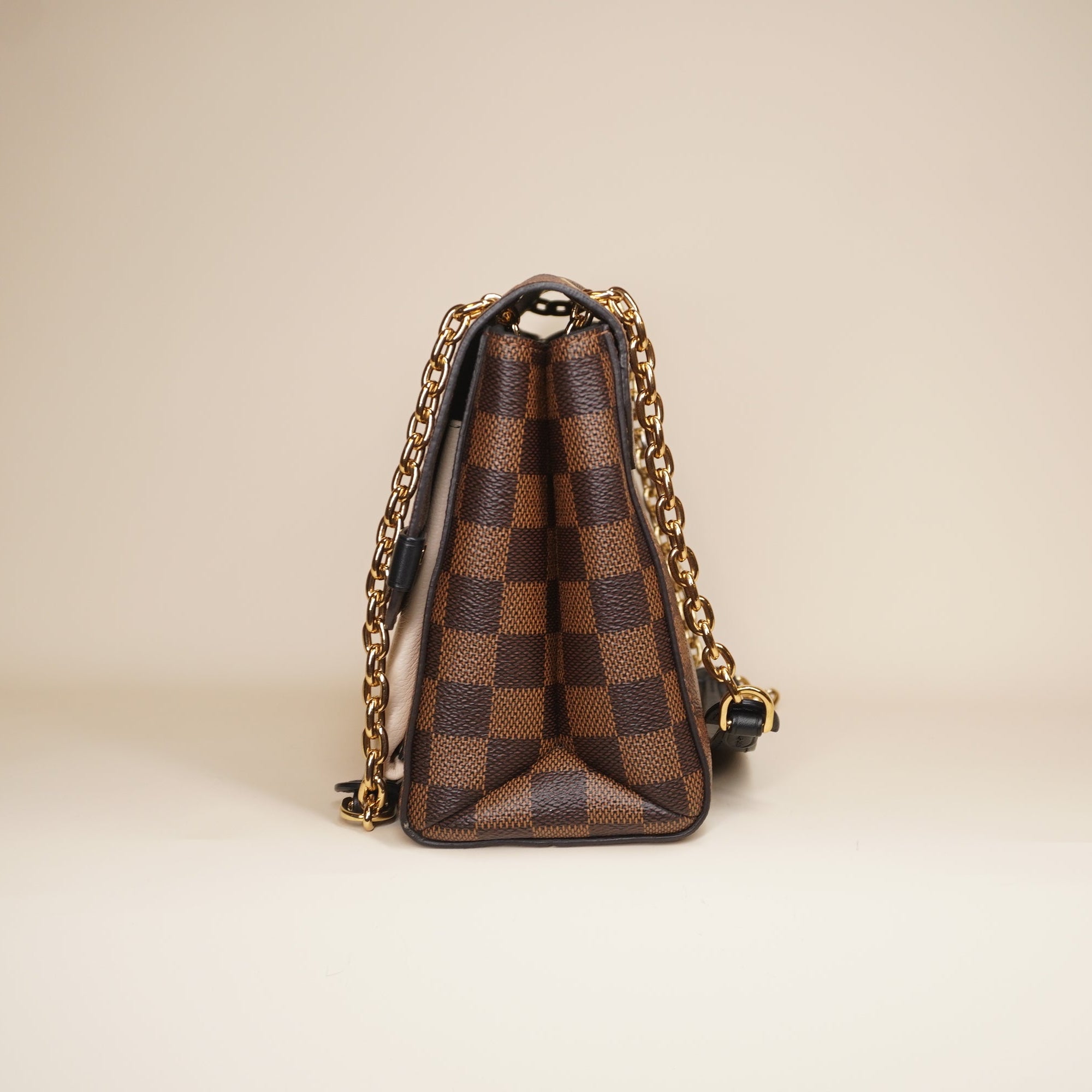 PRE-OWNED LV Vavin PM Damier Ebene Claim  Chain Shoulder Bag