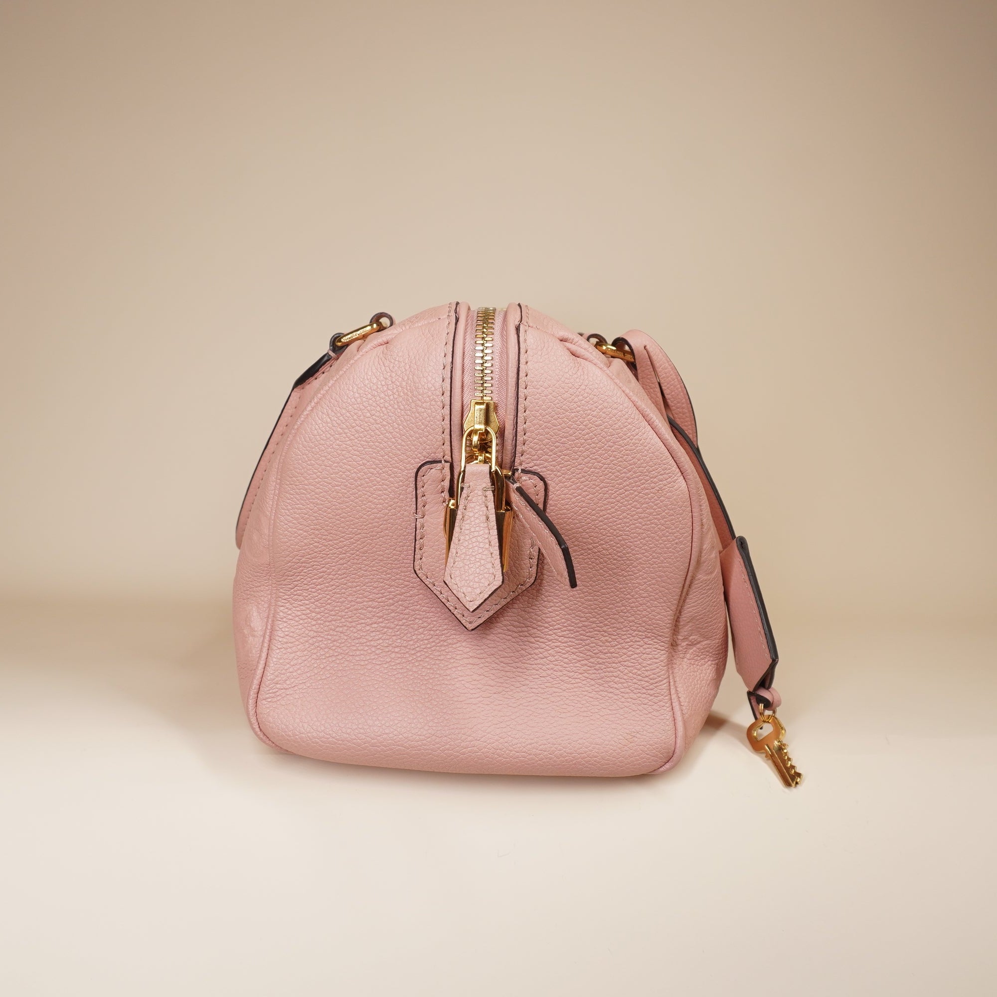 PRE-OWNED LV Monogram Speedy Bandouliere 25 Pink Shoulder Bag