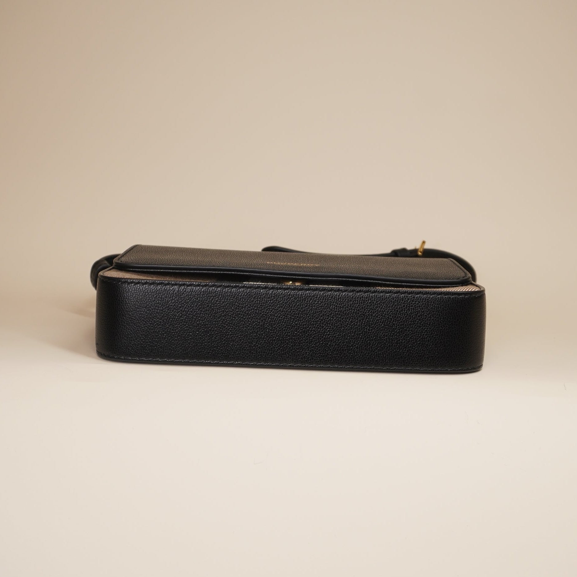 PRE-OWNED Hampshire Small House Check &amp; Leather Crossbody