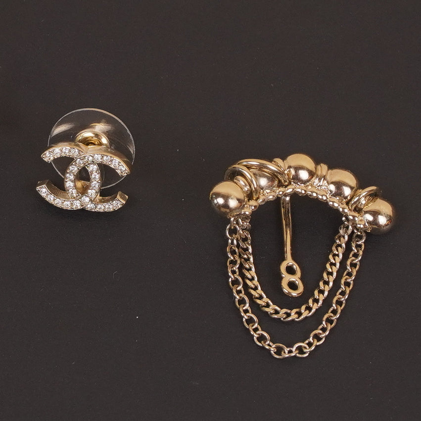PRE-OWNED CC Crystal-Embellishments Earrings