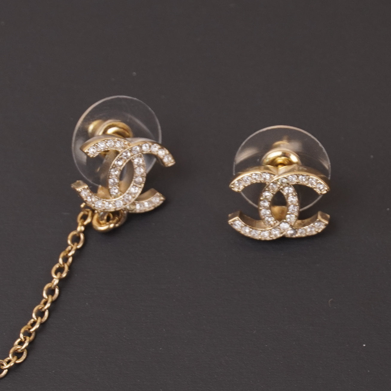 PRE-OWNED CC Crystal-Embellishments Earrings