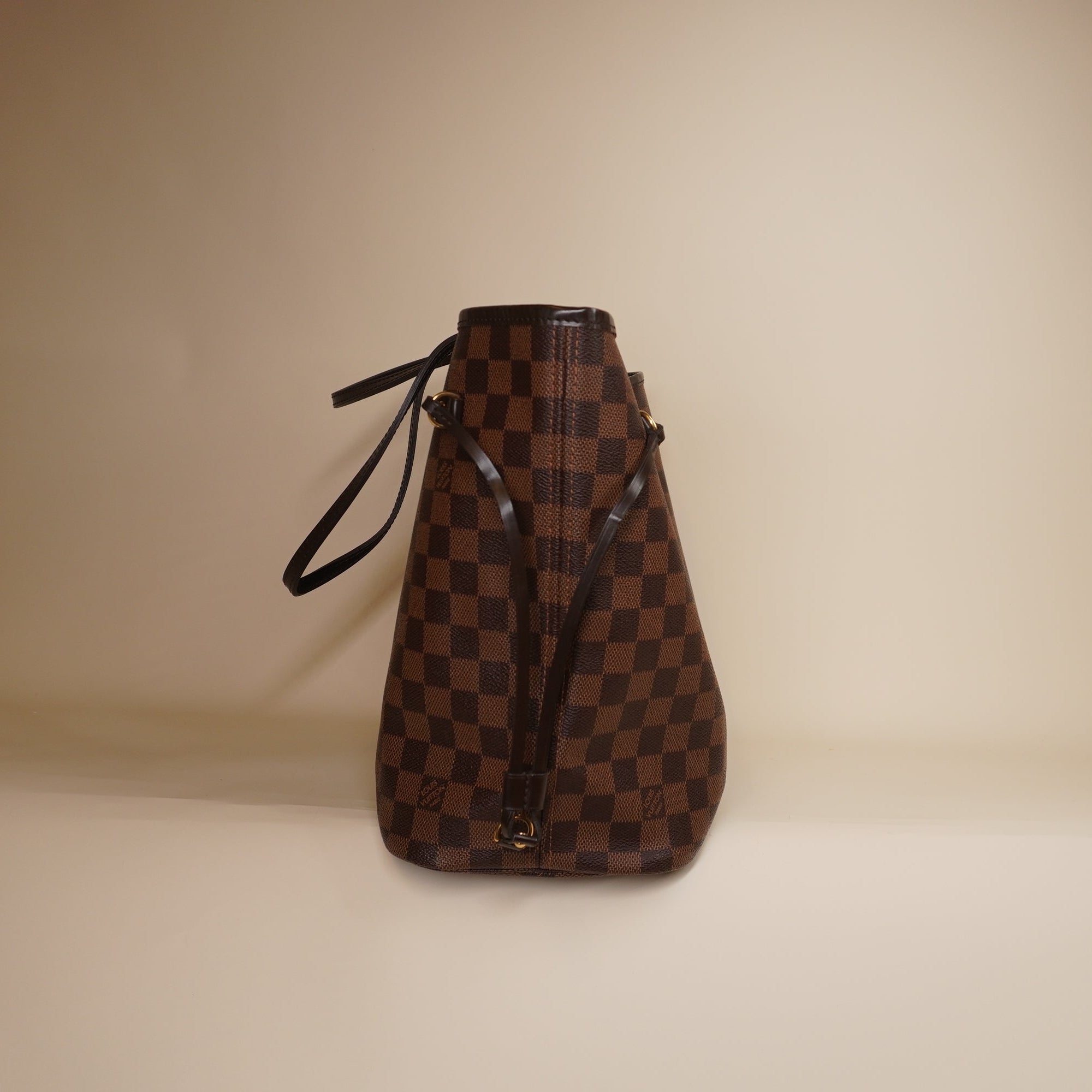 PRE-OWNED LV Neverfull MM Damier Ebene Shoulder Bag
