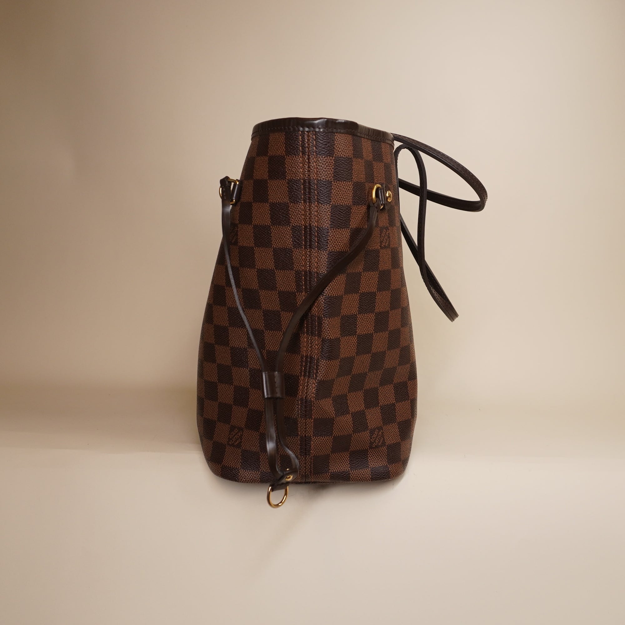 PRE-OWNED LV Neverfull MM Damier Ebene Shoulder Bag