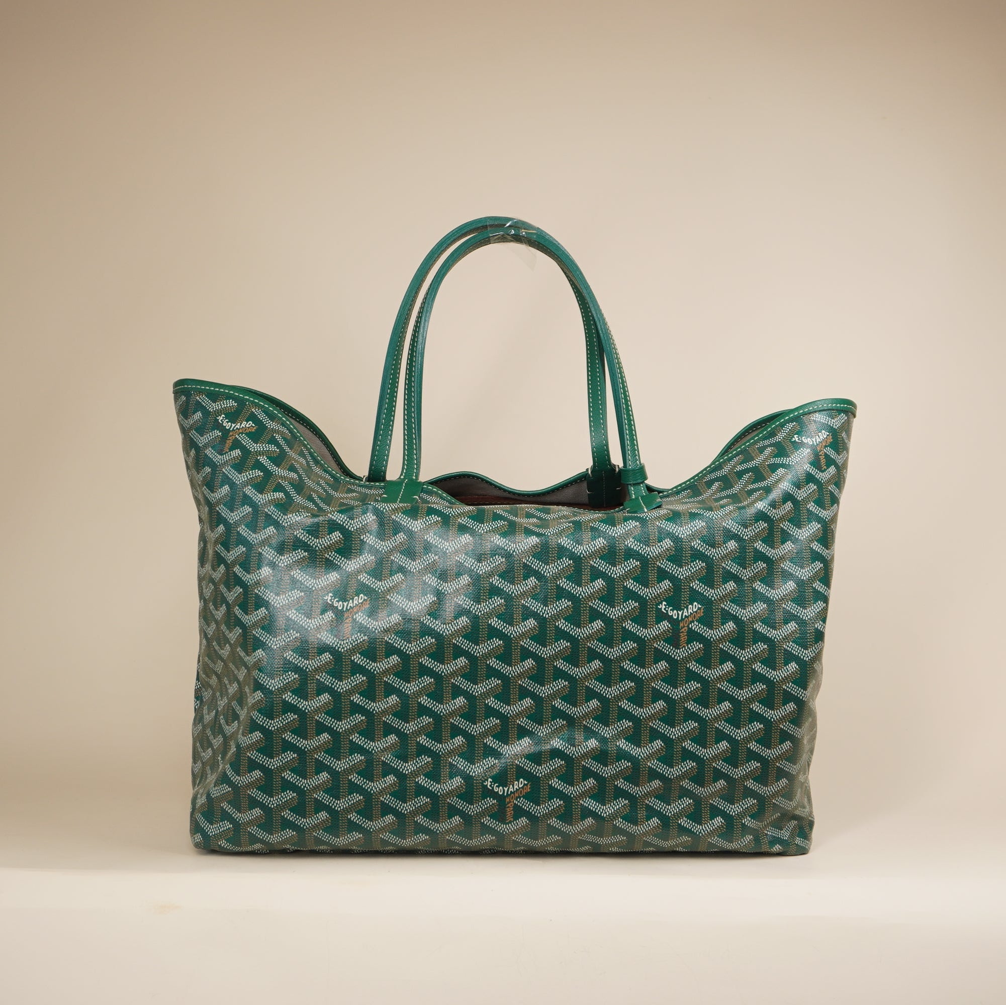 PRE-OWNED Green Goyardine Saint Louis PM Shoulder Bag