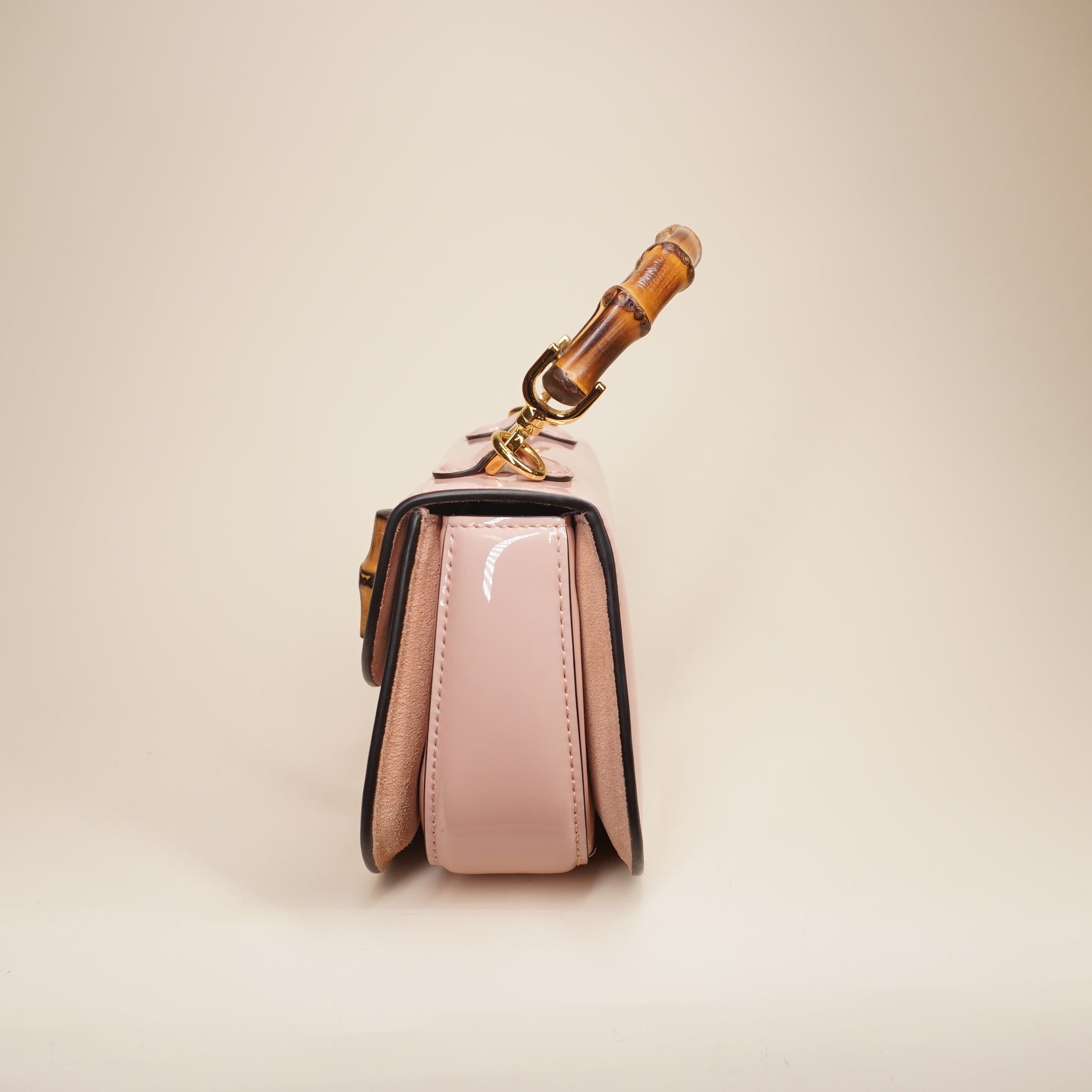 PRE-OWNED Bamboo 1947 Pink Patent Leather Shoulder Bag