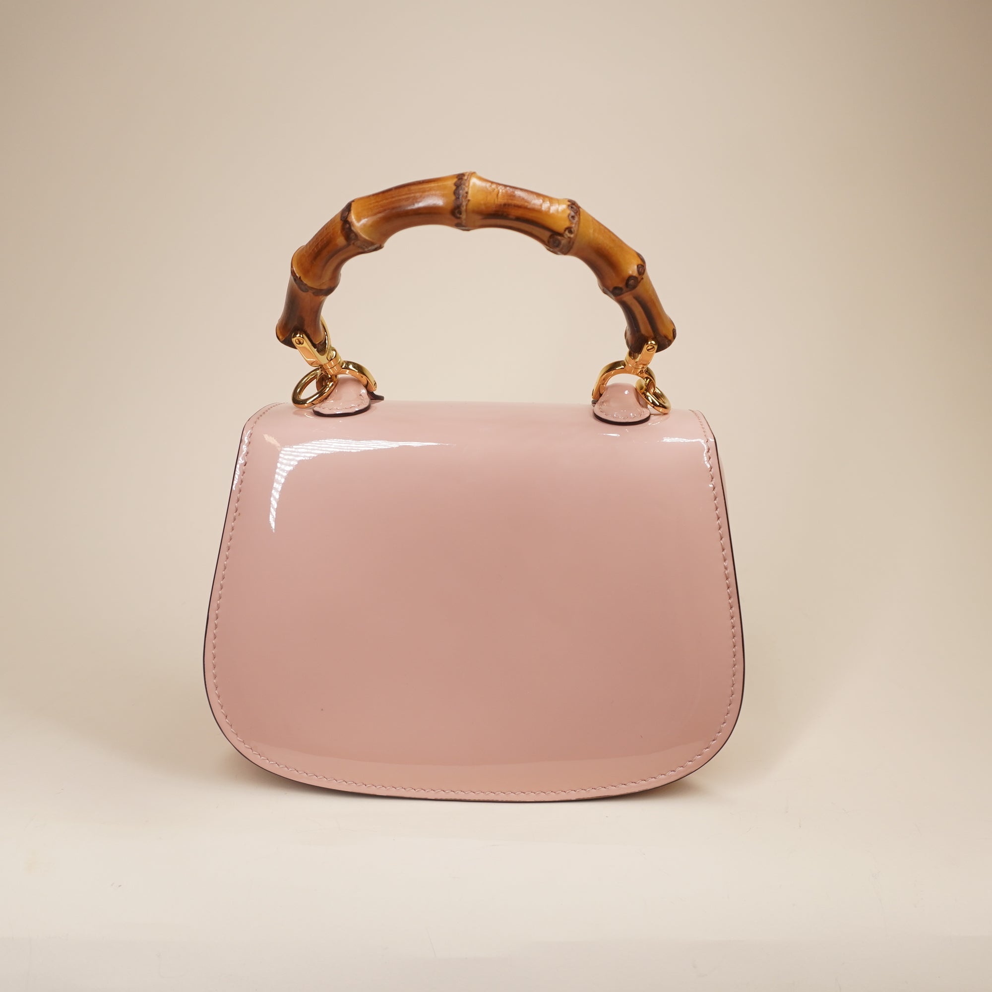 PRE-OWNED Bamboo 1947 Pink Patent Leather Shoulder Bag