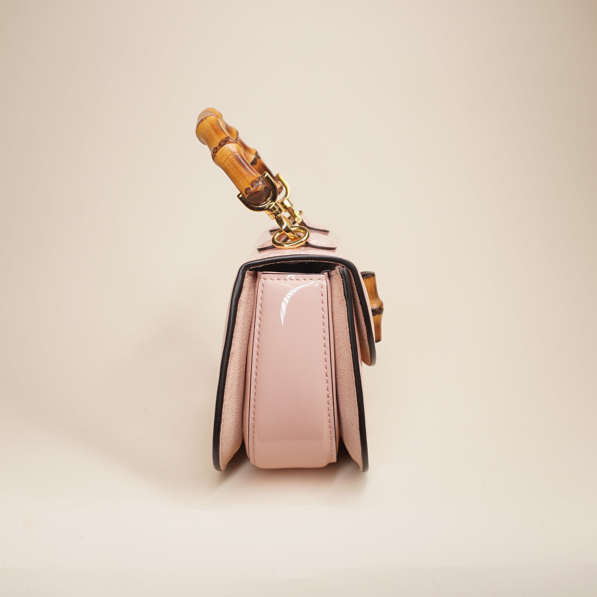 PRE-OWNED Bamboo 1947 Pink Patent Leather Shoulder Bag