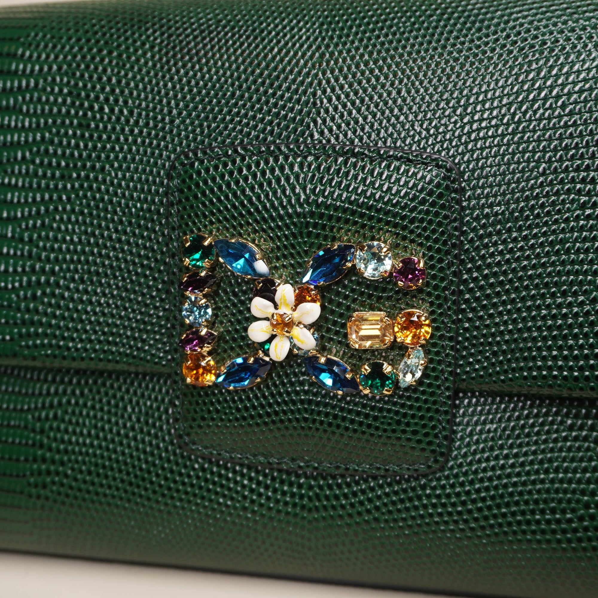 PRE-OWNED Green Iguana Millennials Shoulder Bag