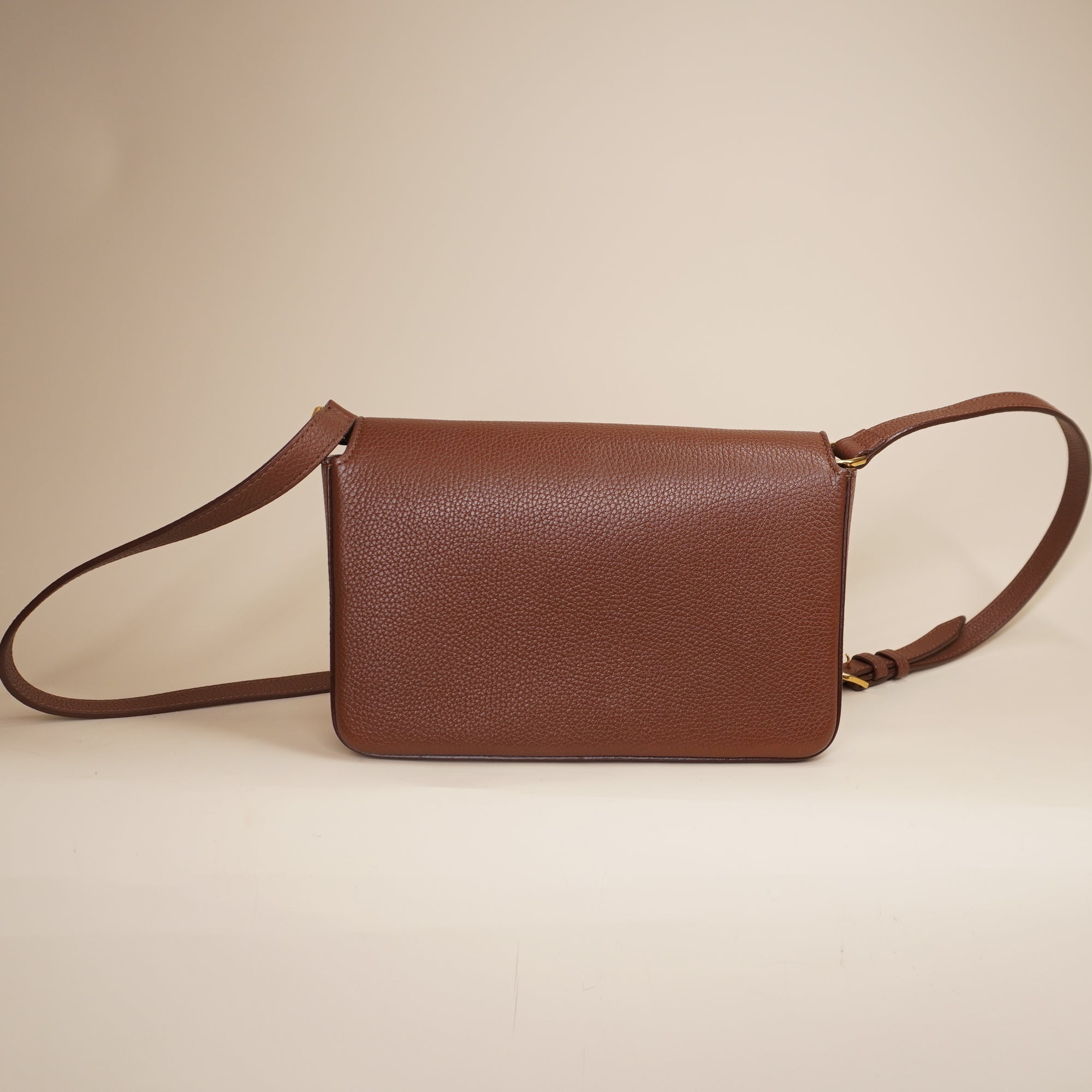 PRE-OWNED Hampshire House Check Leather Crossbody Bag